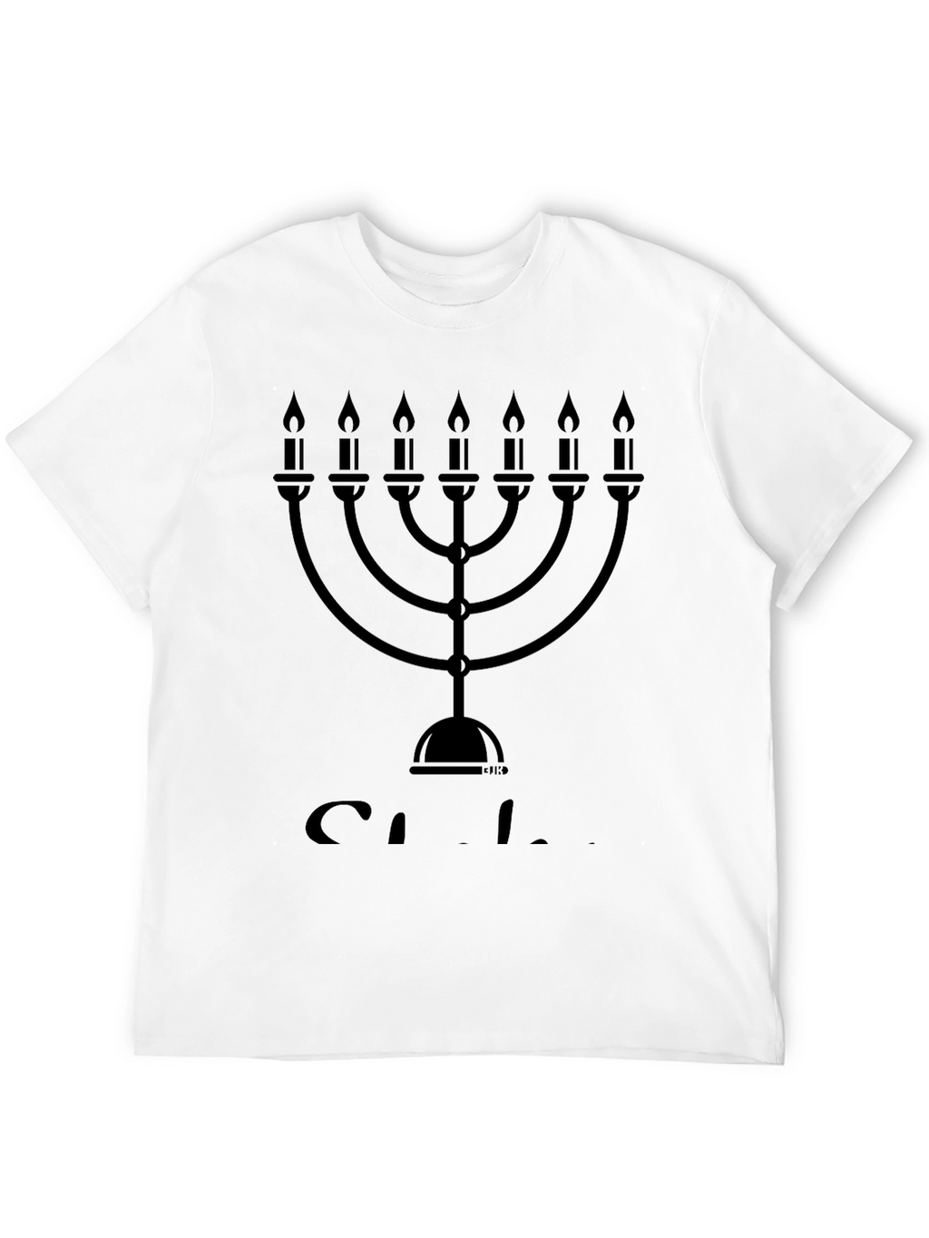 Menorah Graphic Tee - Black Casual T-Shirt