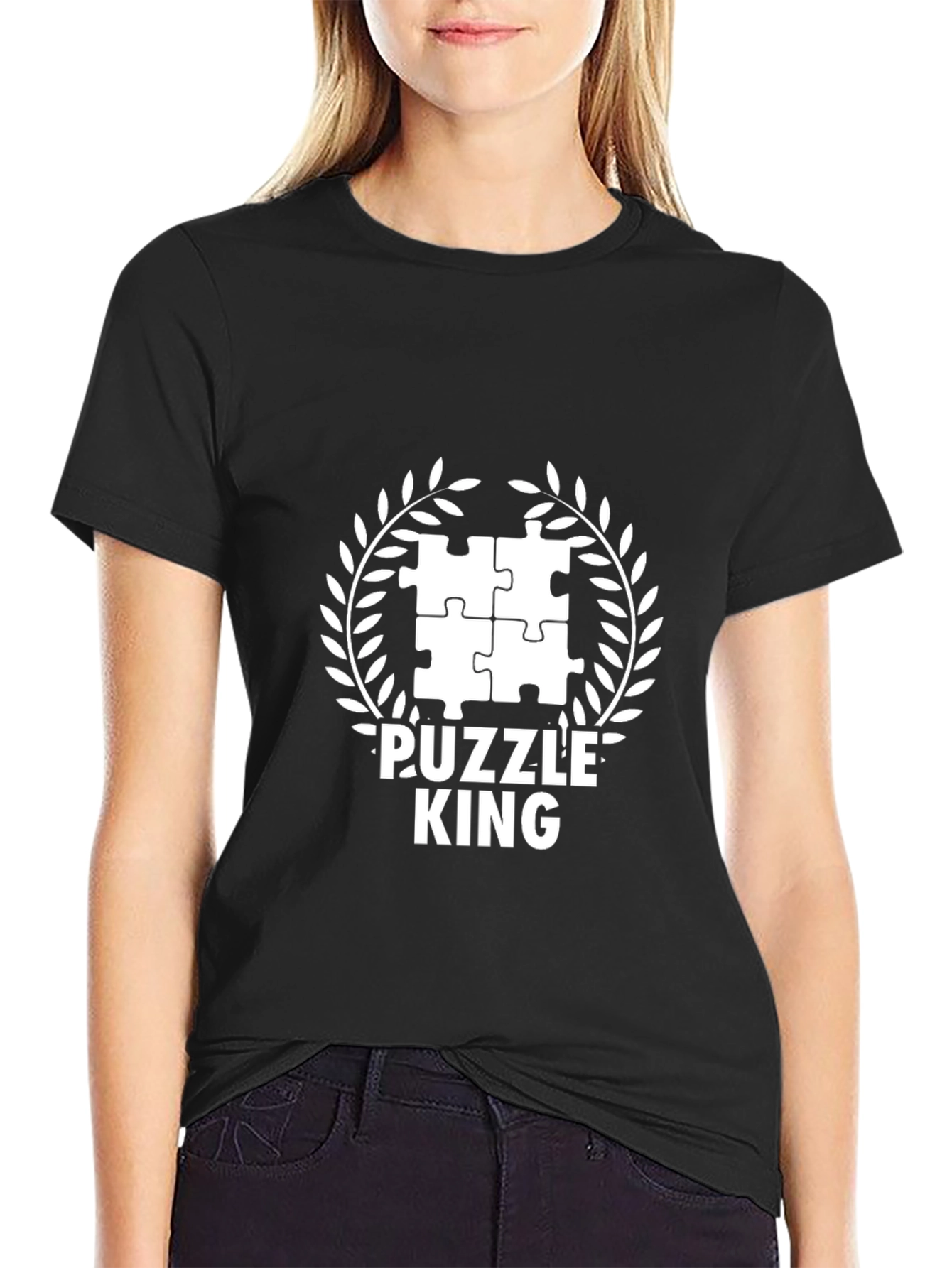 Puzzle King T-Shirt - Black Graphic Tee
