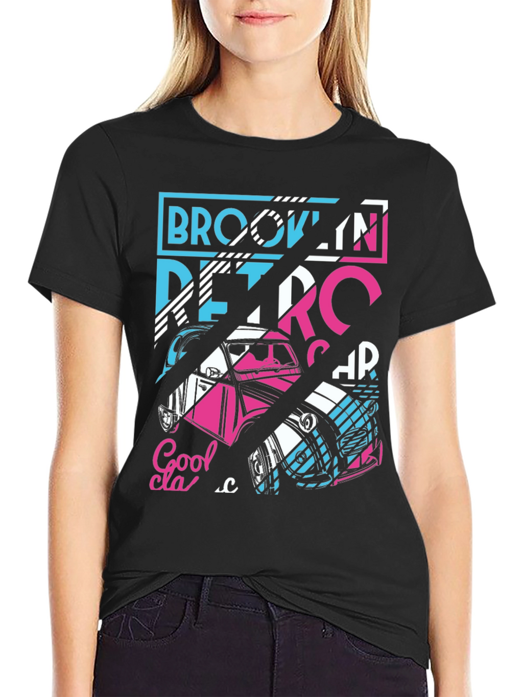 Retro Brooklyn Car Graphic T-Shirt