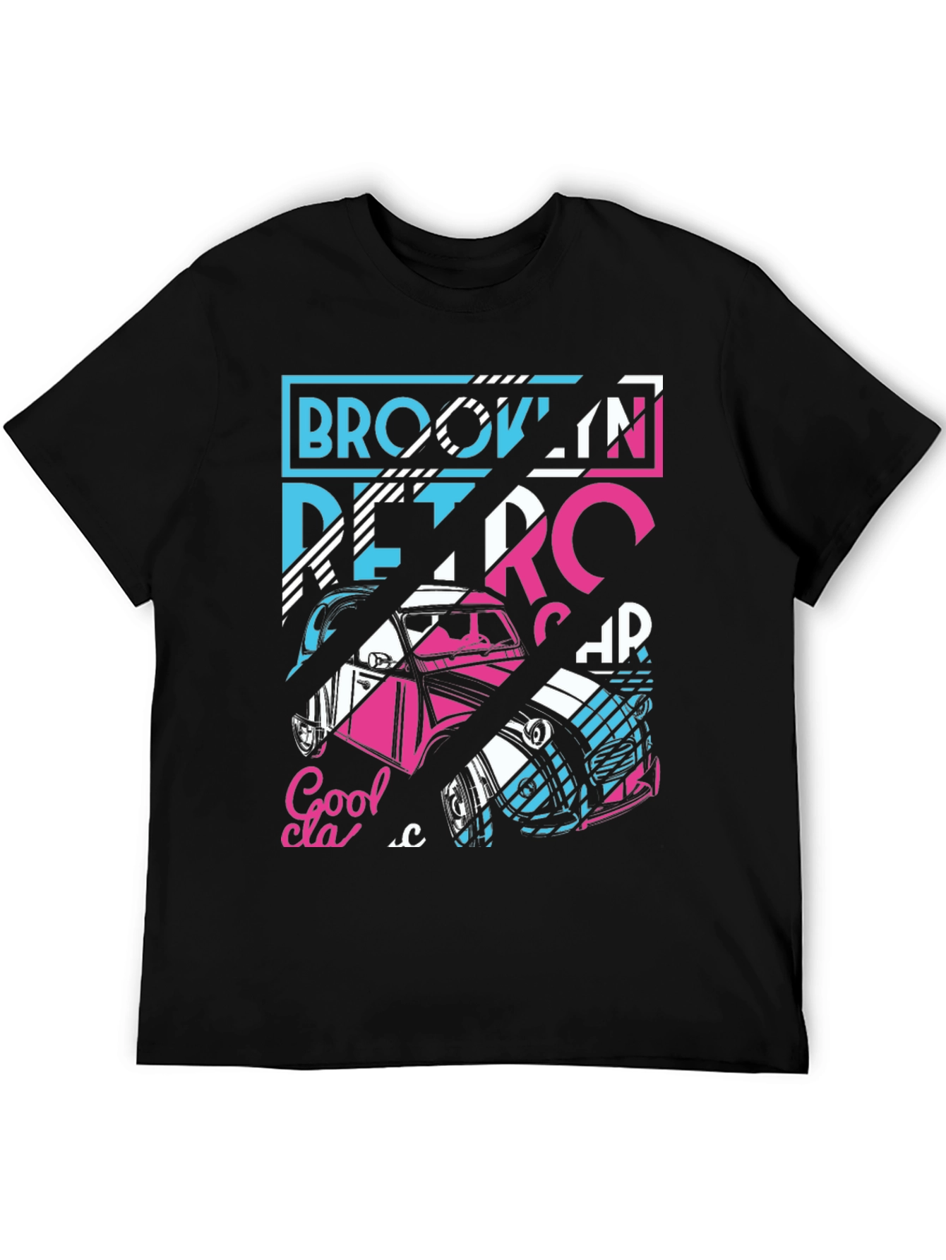 Retro Brooklyn Car Graphic T-Shirt