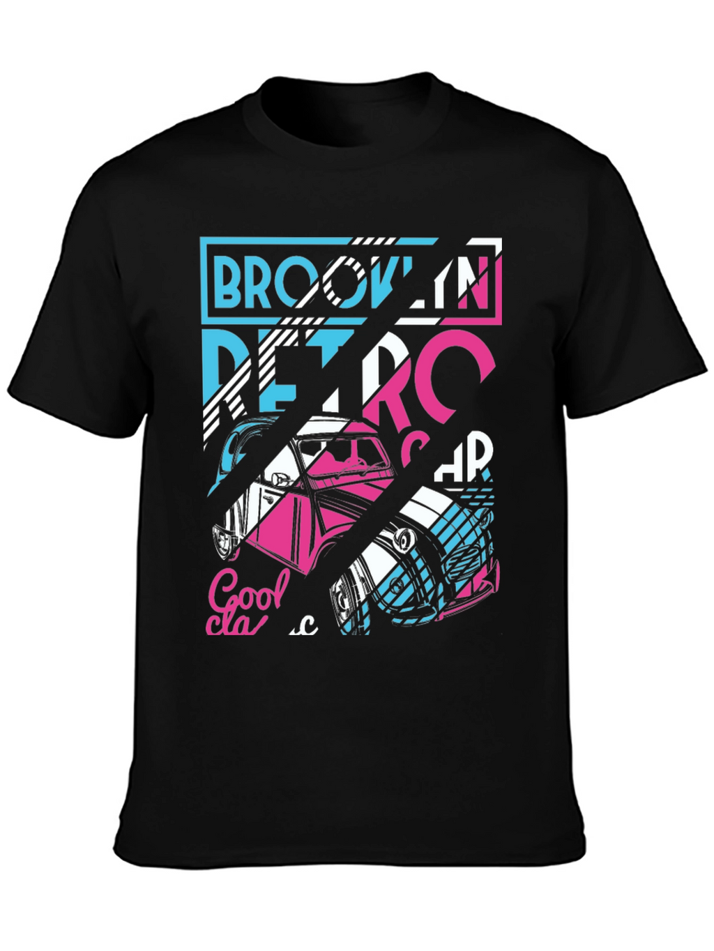 Retro Brooklyn Car Graphic T-Shirt