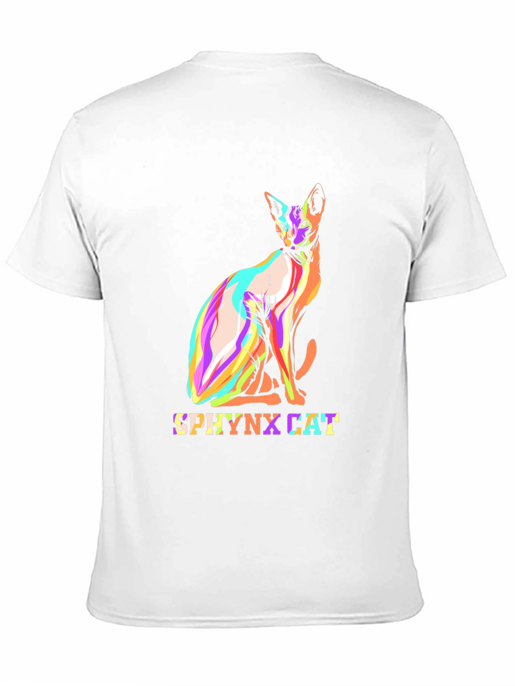 Cool Sphynx Cat Graphic Tee - Black Cotton T-Shirt