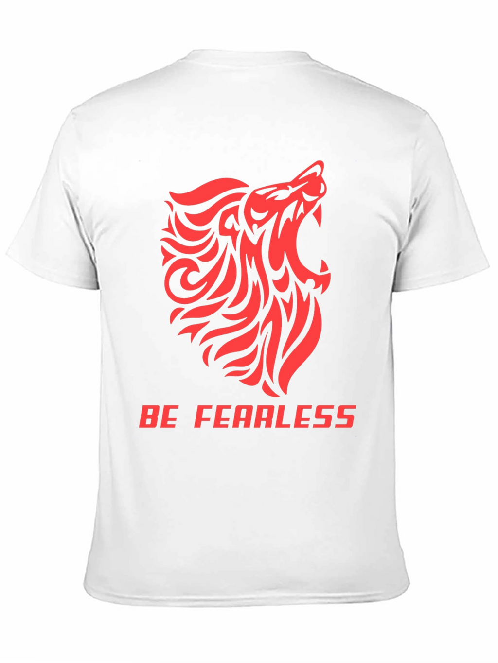 Be Fearless Graphic Tee - Tribal Lion Design