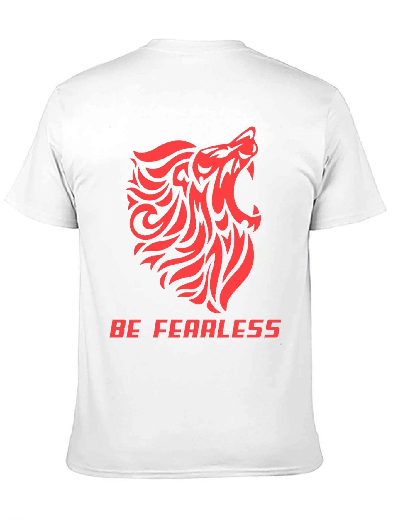 Be Fearless Graphic Tee - Tribal Lion Design