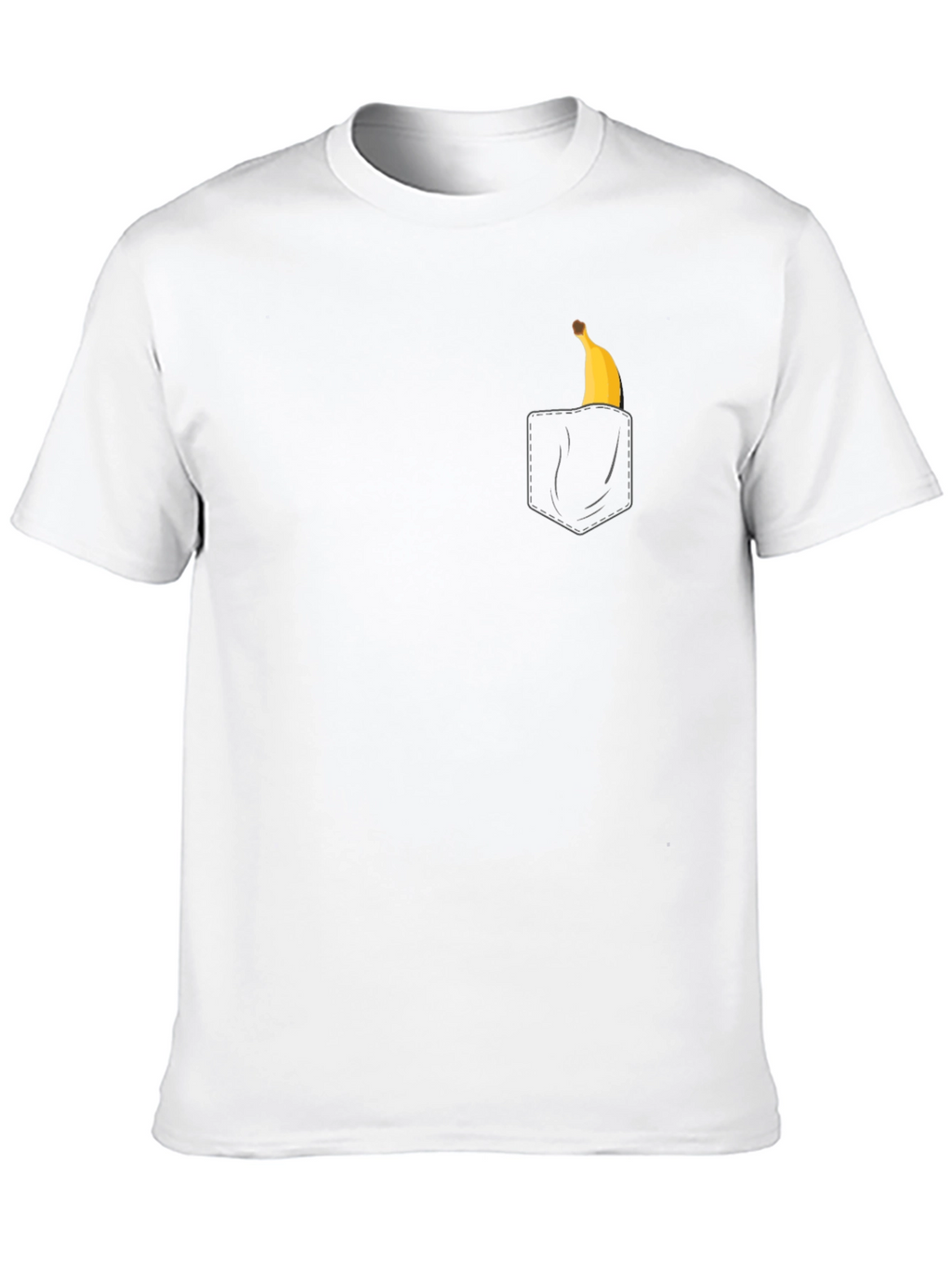 Banana Pocket Graphic Tee - Casual Black T-Shirt