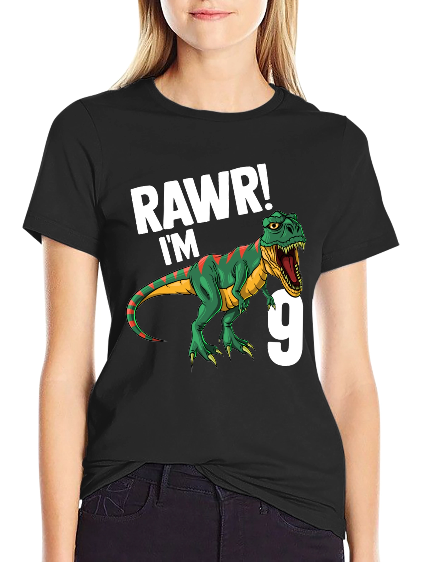 Rawr Im 9 T-Rex Birthday T-Shirt