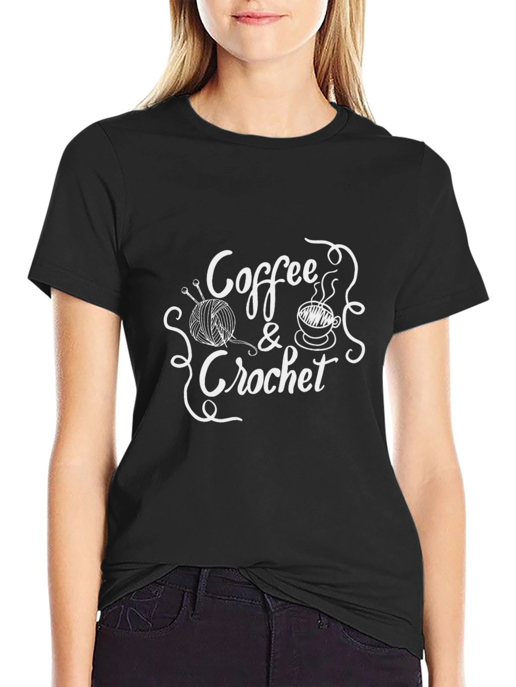 Coffee & Crochet Graphic T-Shirt