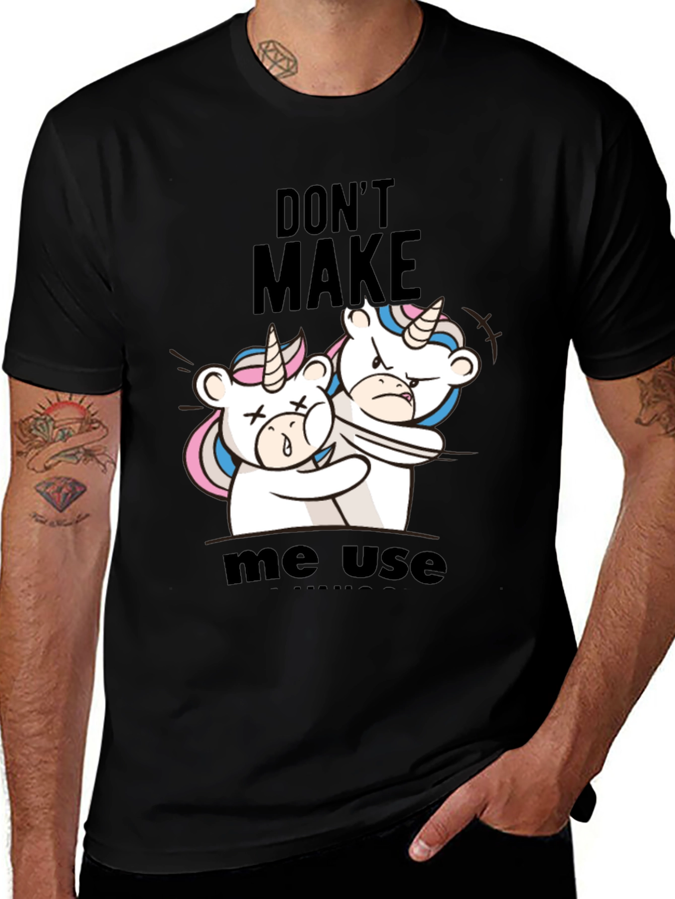 Dont Make Me Use My Horn Funny Unicorn T-Shirt
