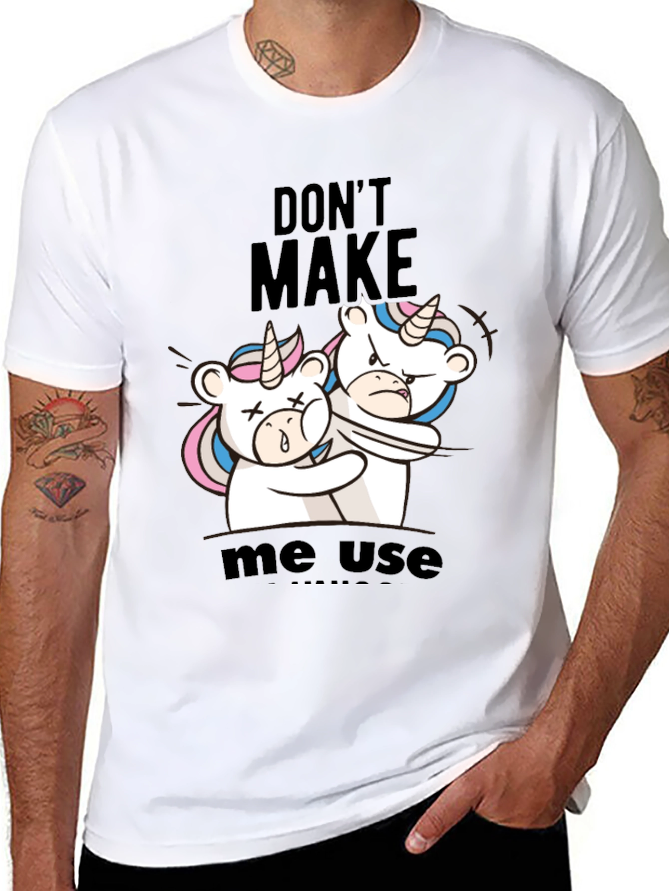 Dont Make Me Use My Horn Funny Unicorn T-Shirt