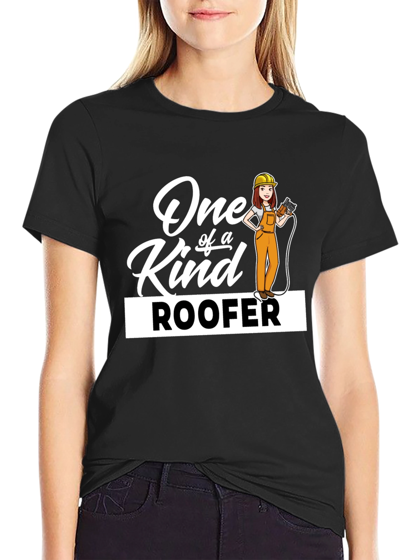 One of a Kind Roofer T-Shirt - Black Cotton Tee