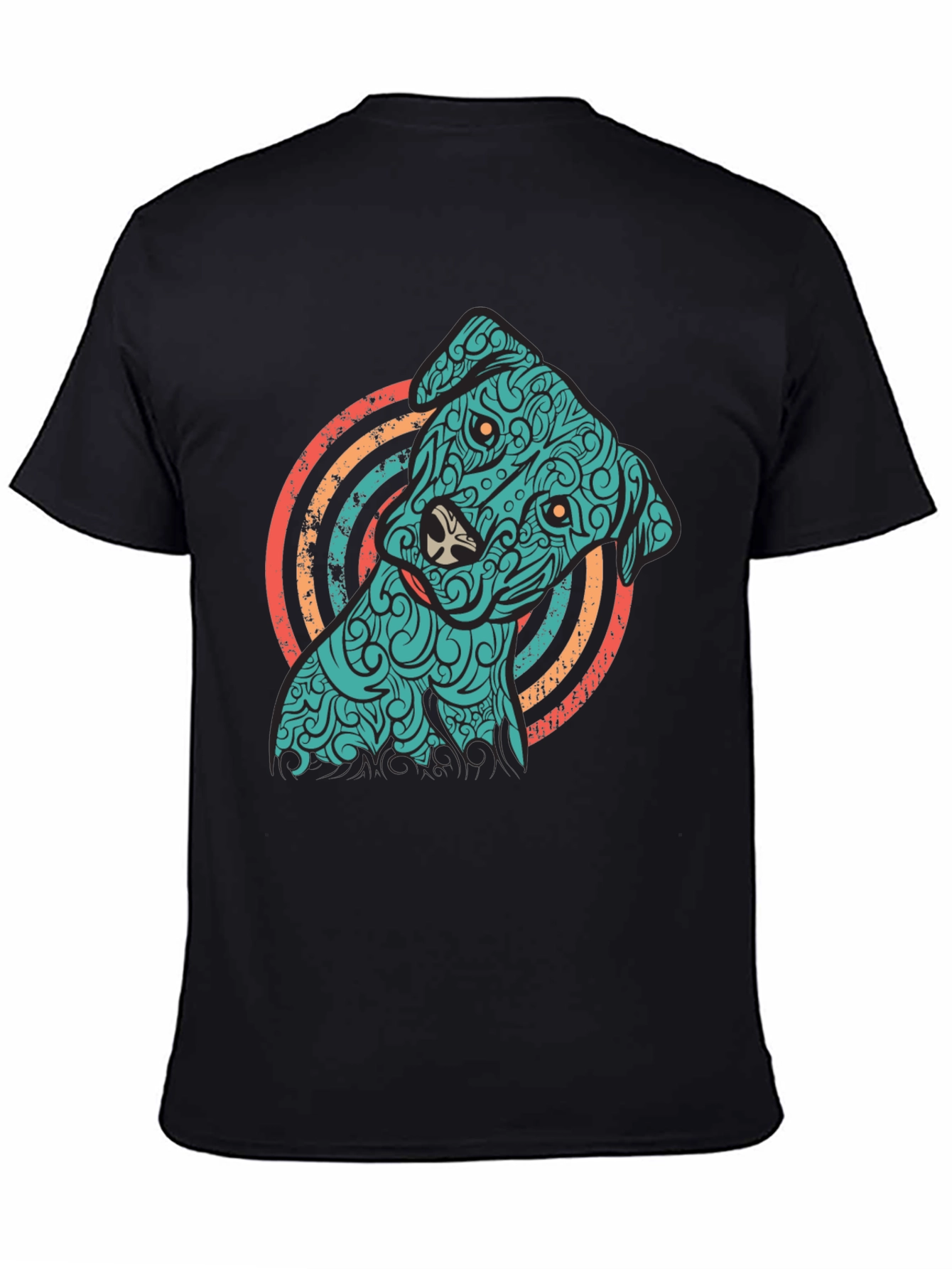 Dog Graphic Tee - Mens Short Sleeve Crew Neck Shirt