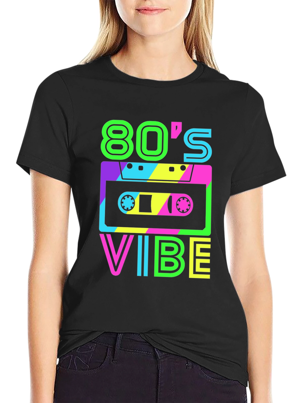 80s Vibe Retro Graphic Tee - Classic Cassette Design