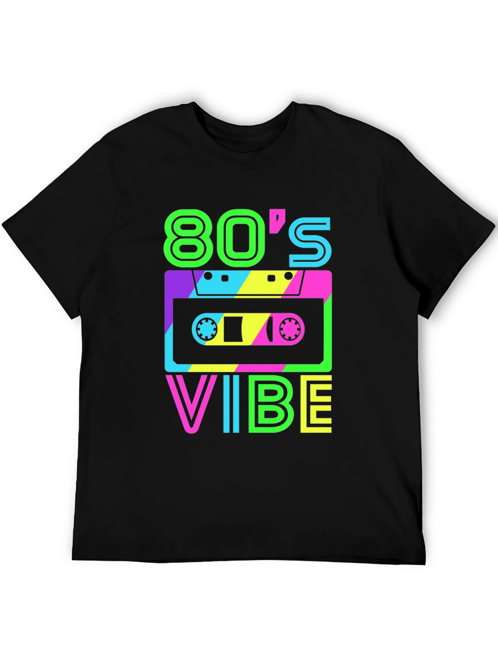 80s Vibe Retro Graphic Tee - Classic Cassette Design
