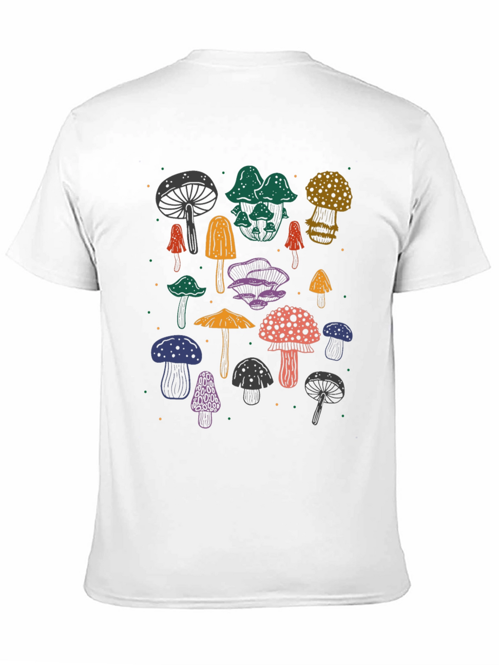 Funky Mushroom T-Shirt - Black Cotton Tee