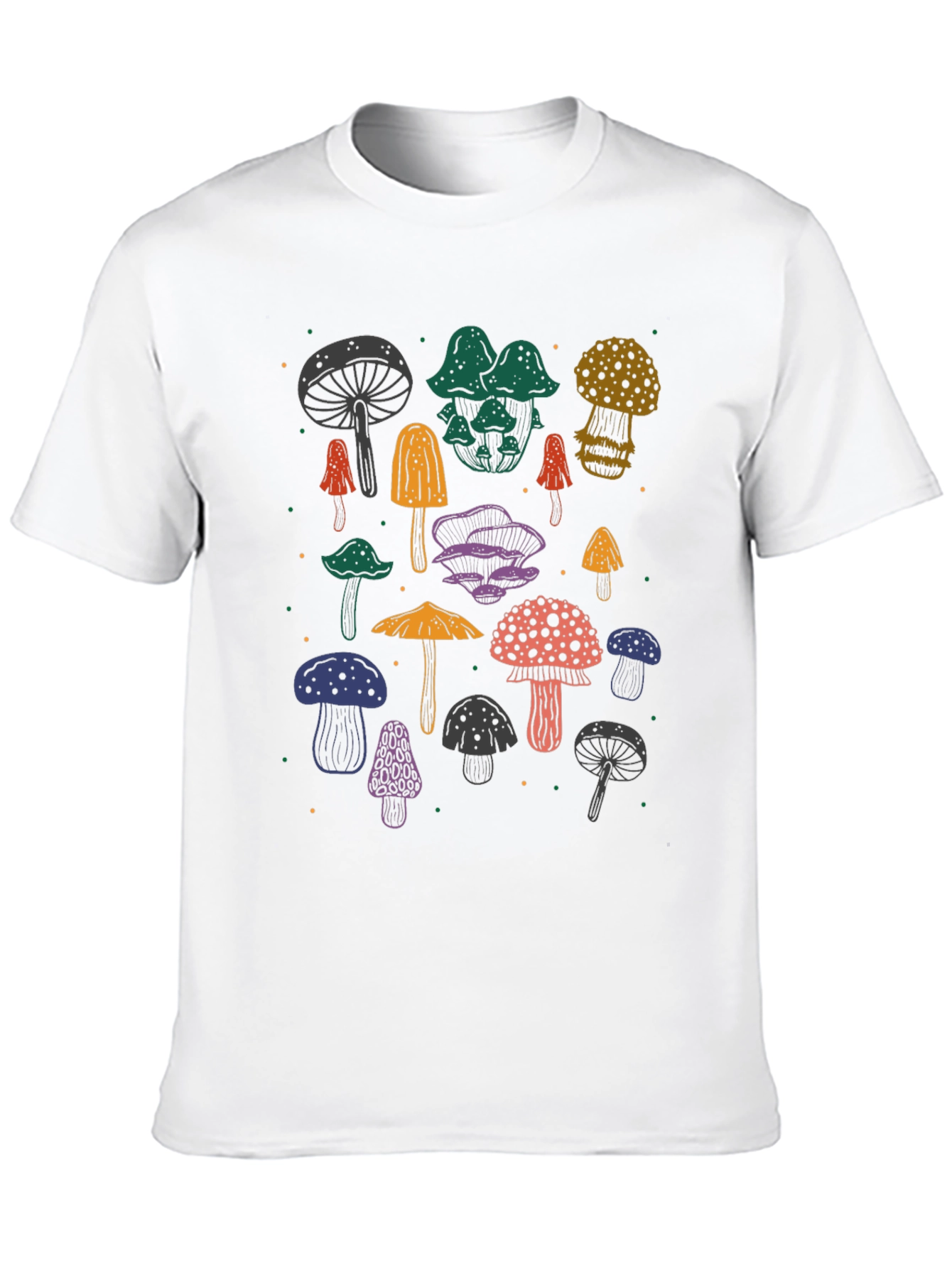 Funky Mushroom T-Shirt - Black Cotton Tee