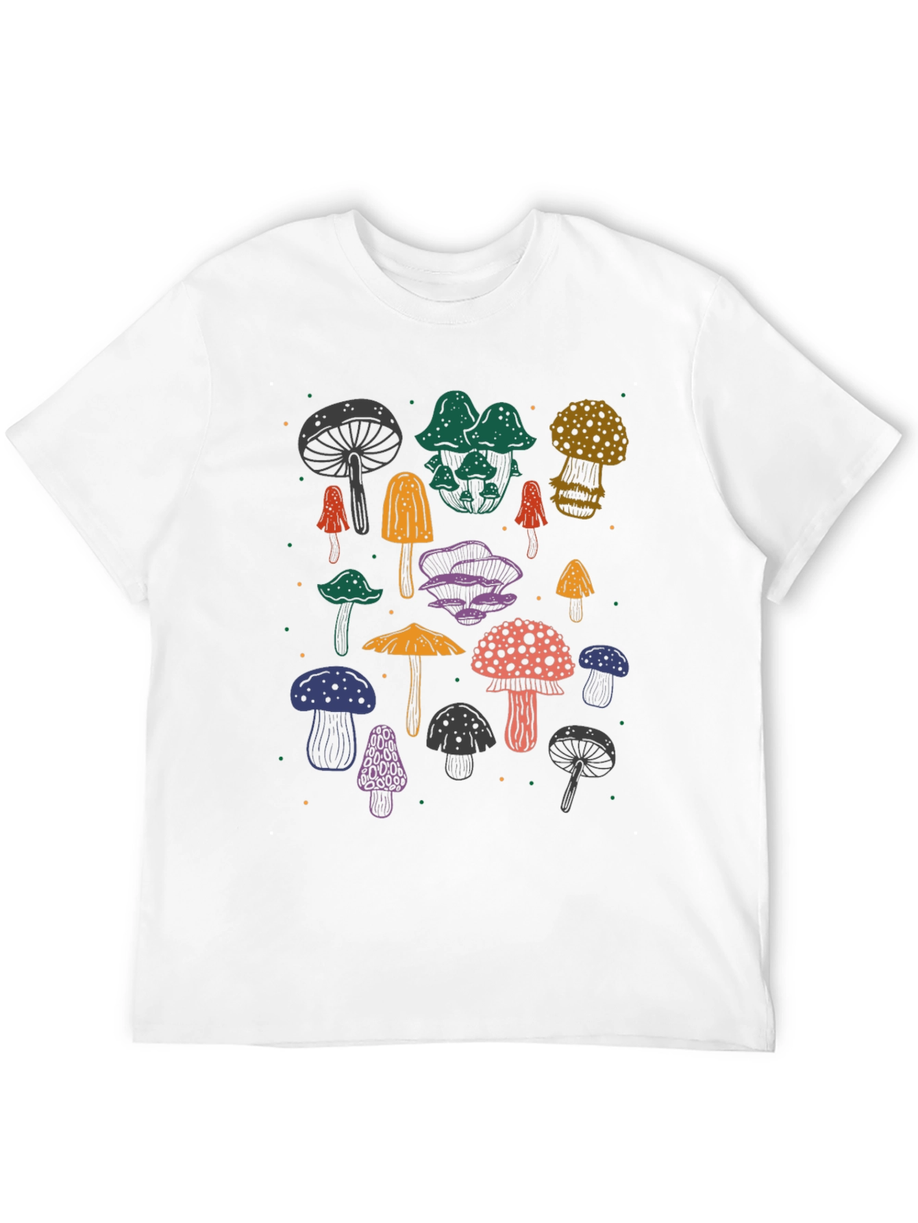 Funky Mushroom T-Shirt - Black Cotton Tee