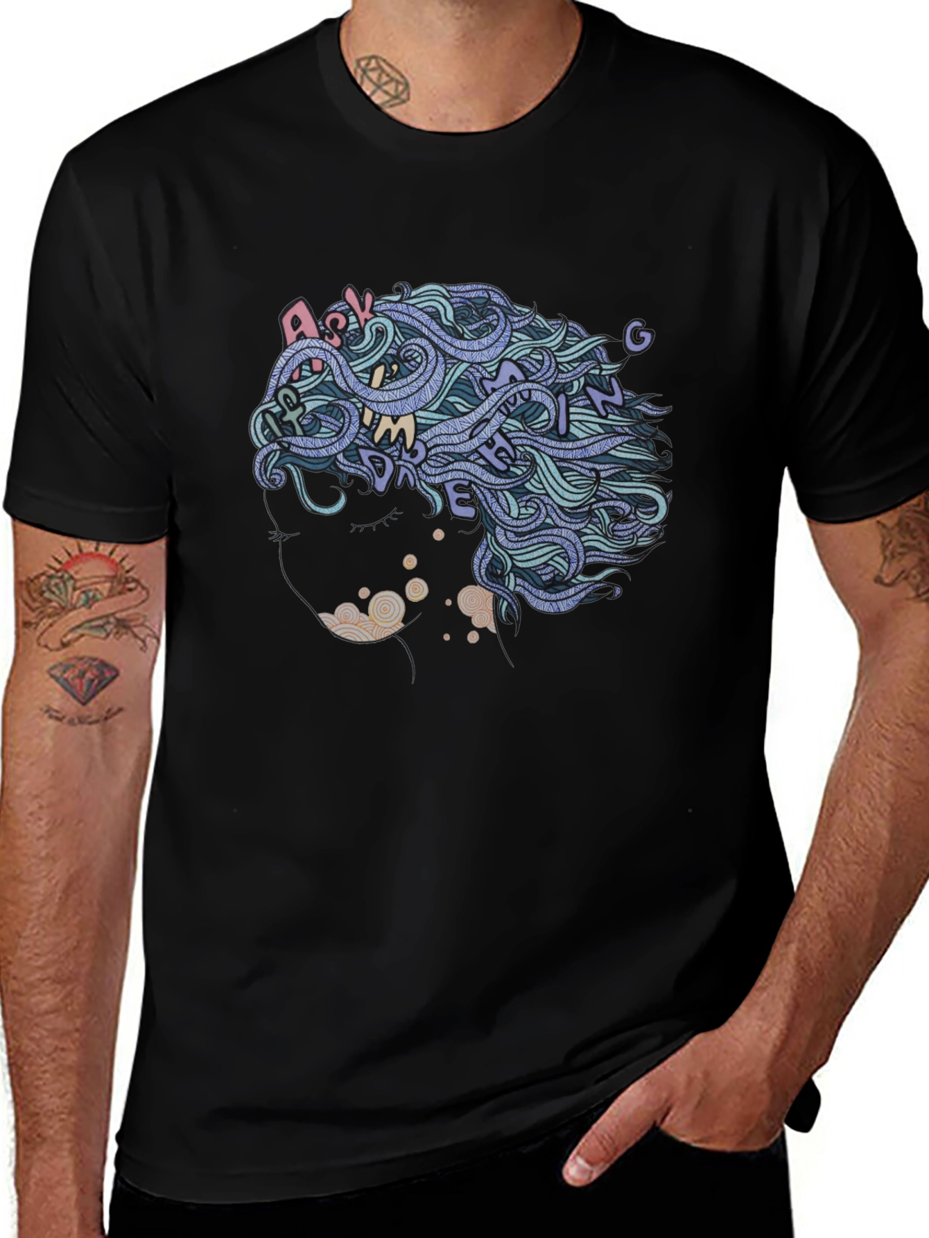 Abstract Hair Tee - Ask Me Anything
