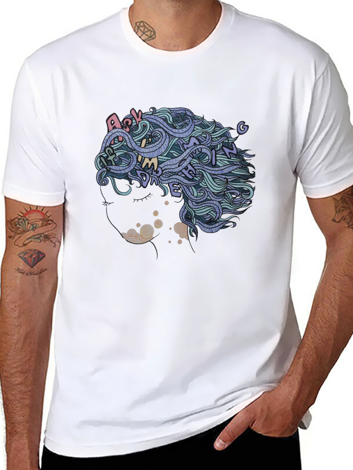 Abstract Hair Tee - Ask Me Anything