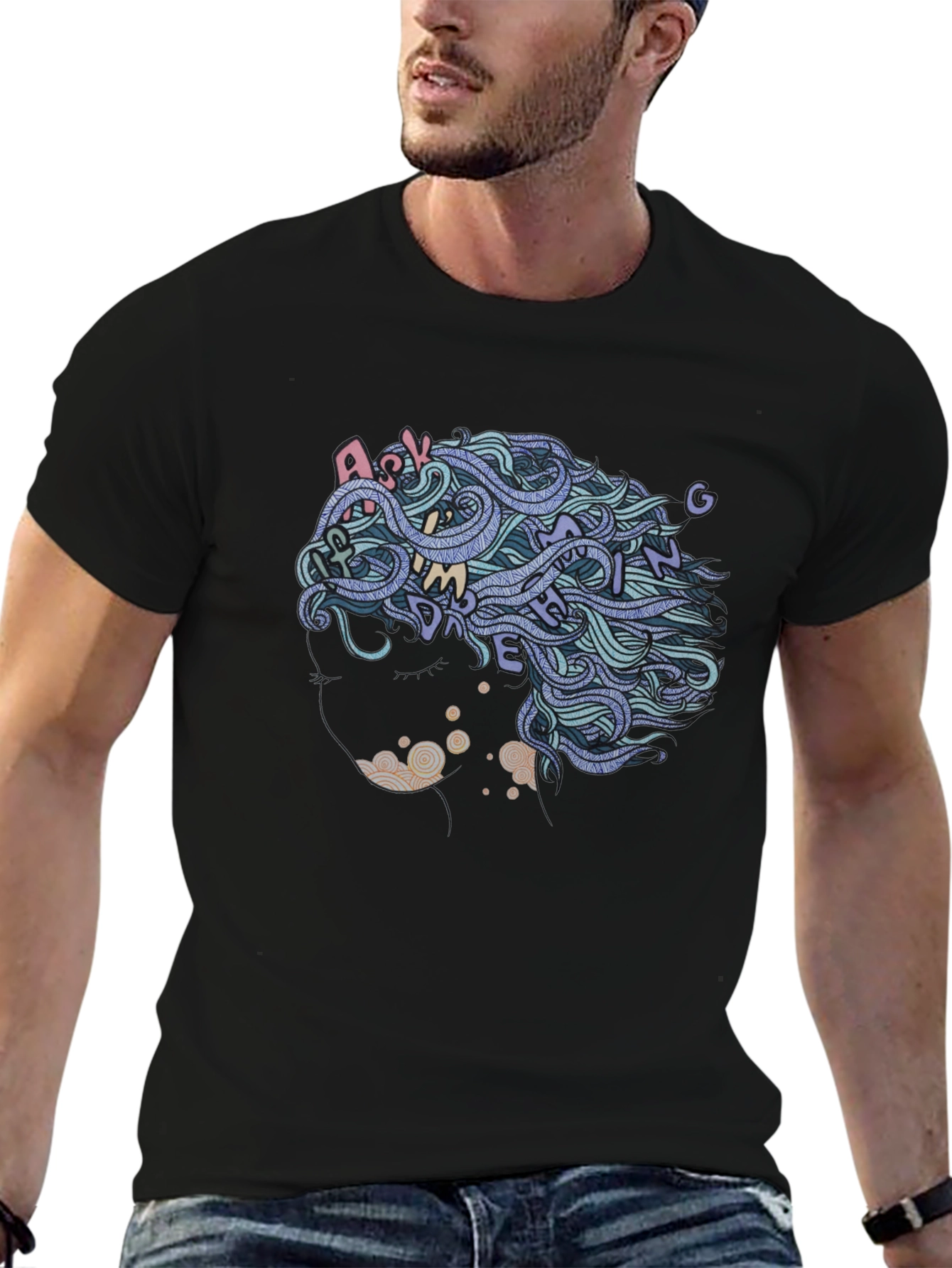Abstract Hair Tee - Ask Me Anything