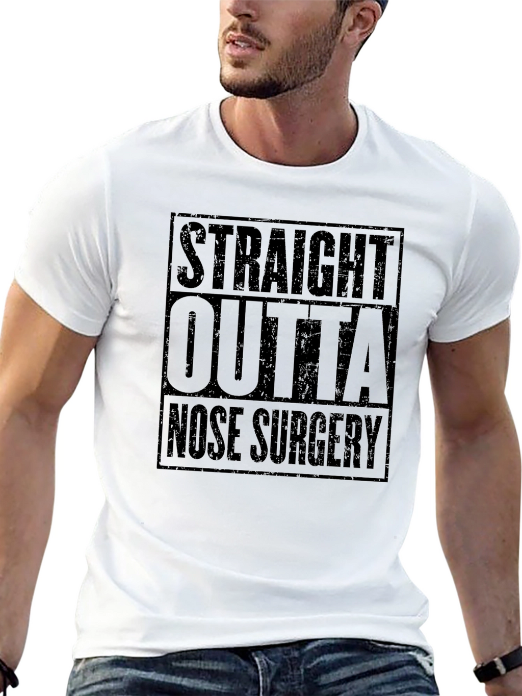 Straight Outta Nose Surgery T-Shirt - Funny Recovery Tee