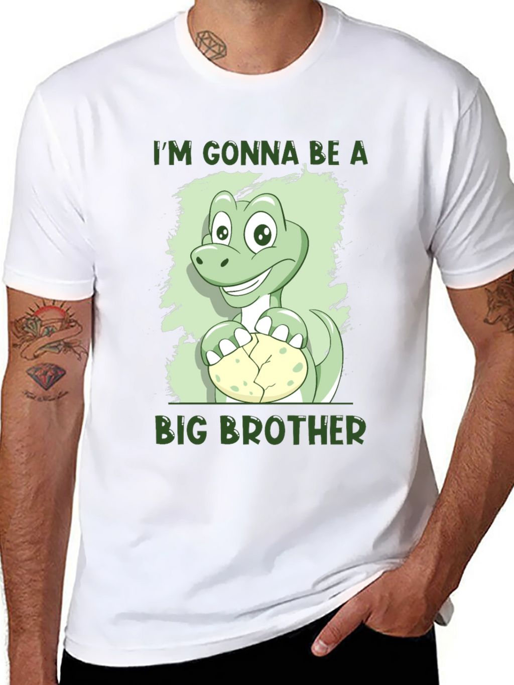 Im Gonna Be A Big Brother Dinosaur Tee