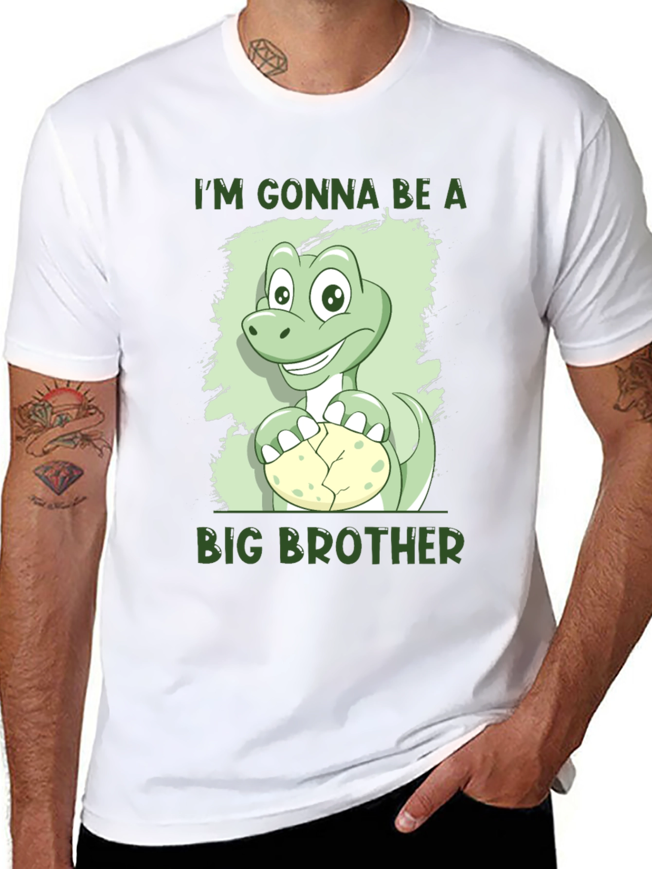 Im Gonna Be A Big Brother Dinosaur Tee