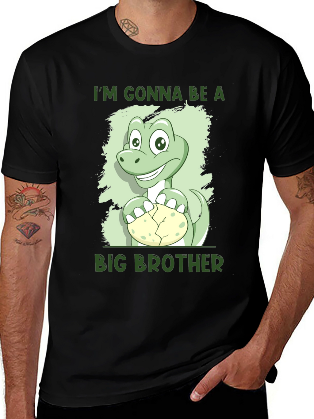 Im Gonna Be A Big Brother Dinosaur Tee
