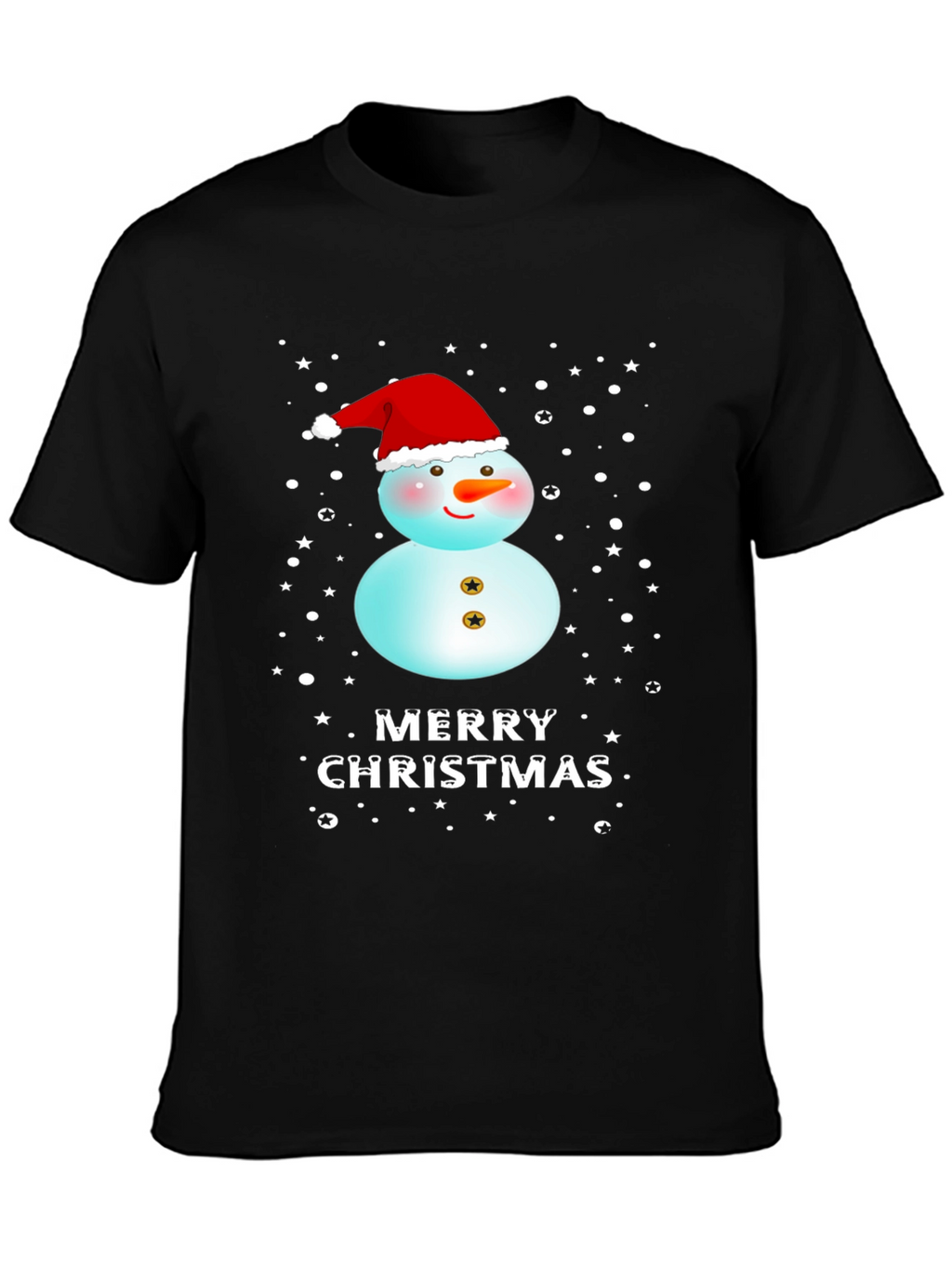 Merry Christmas Snowman Graphic Tee