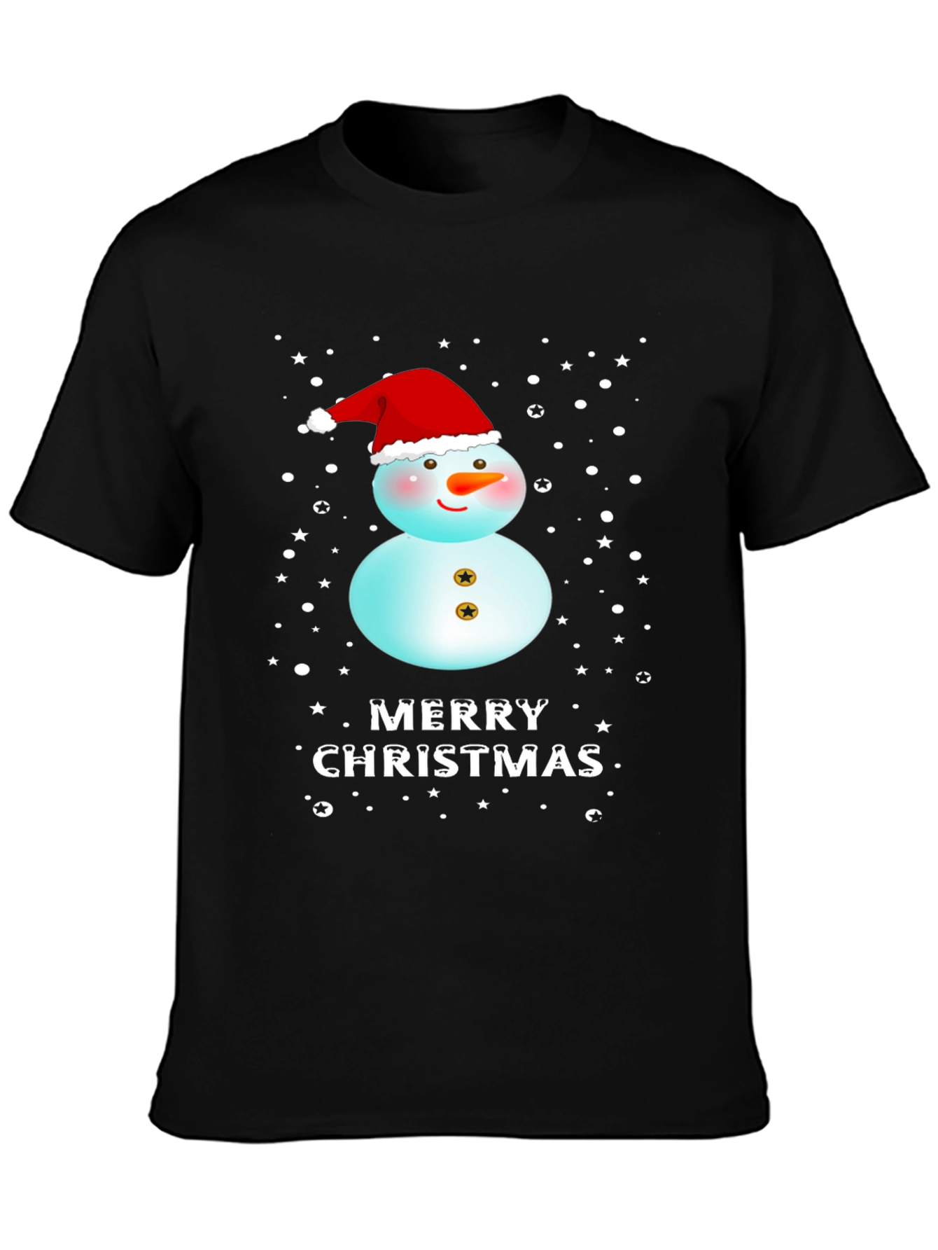 Merry Christmas Snowman Graphic Tee