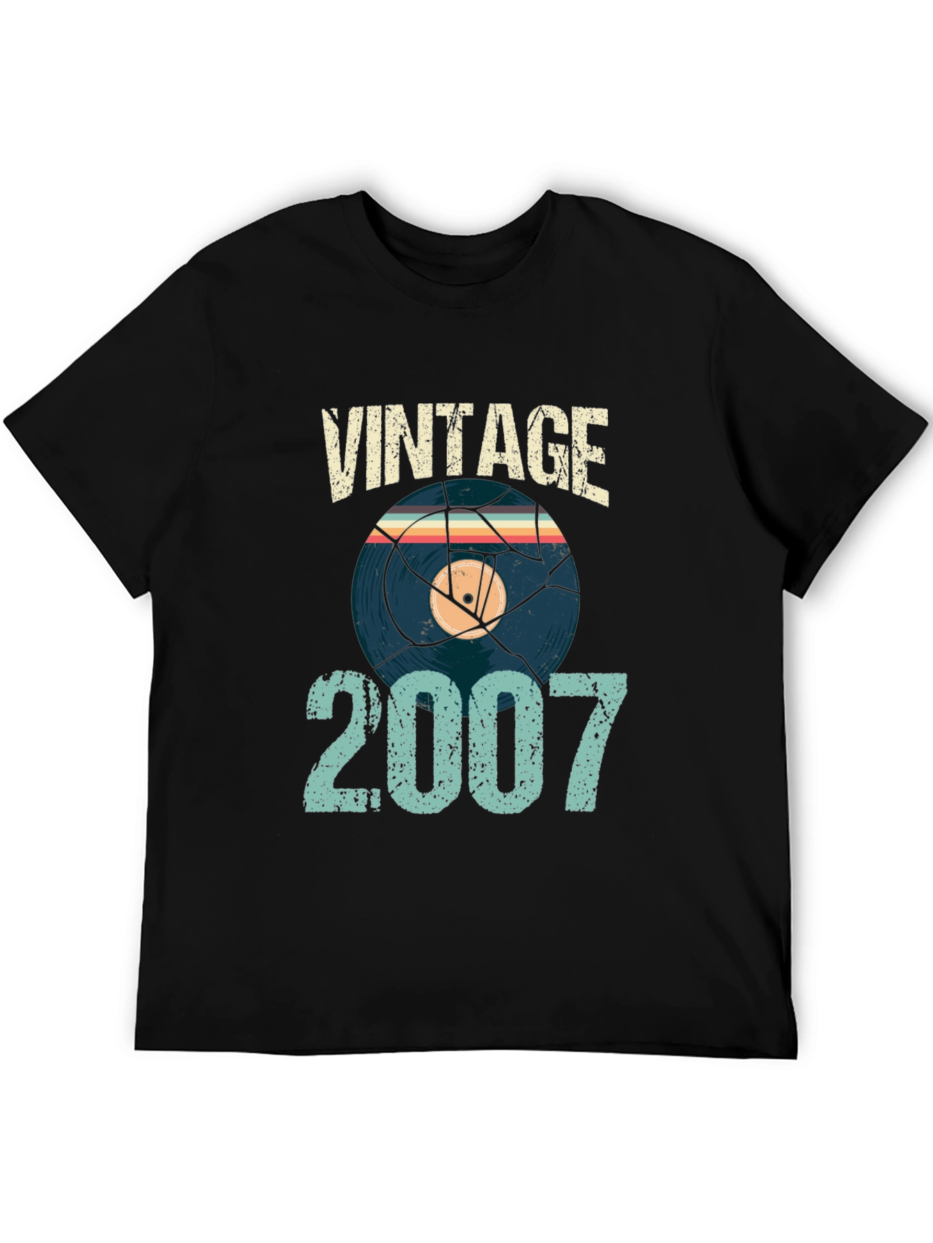 Vintage 2007 Record Graphic T-Shirt