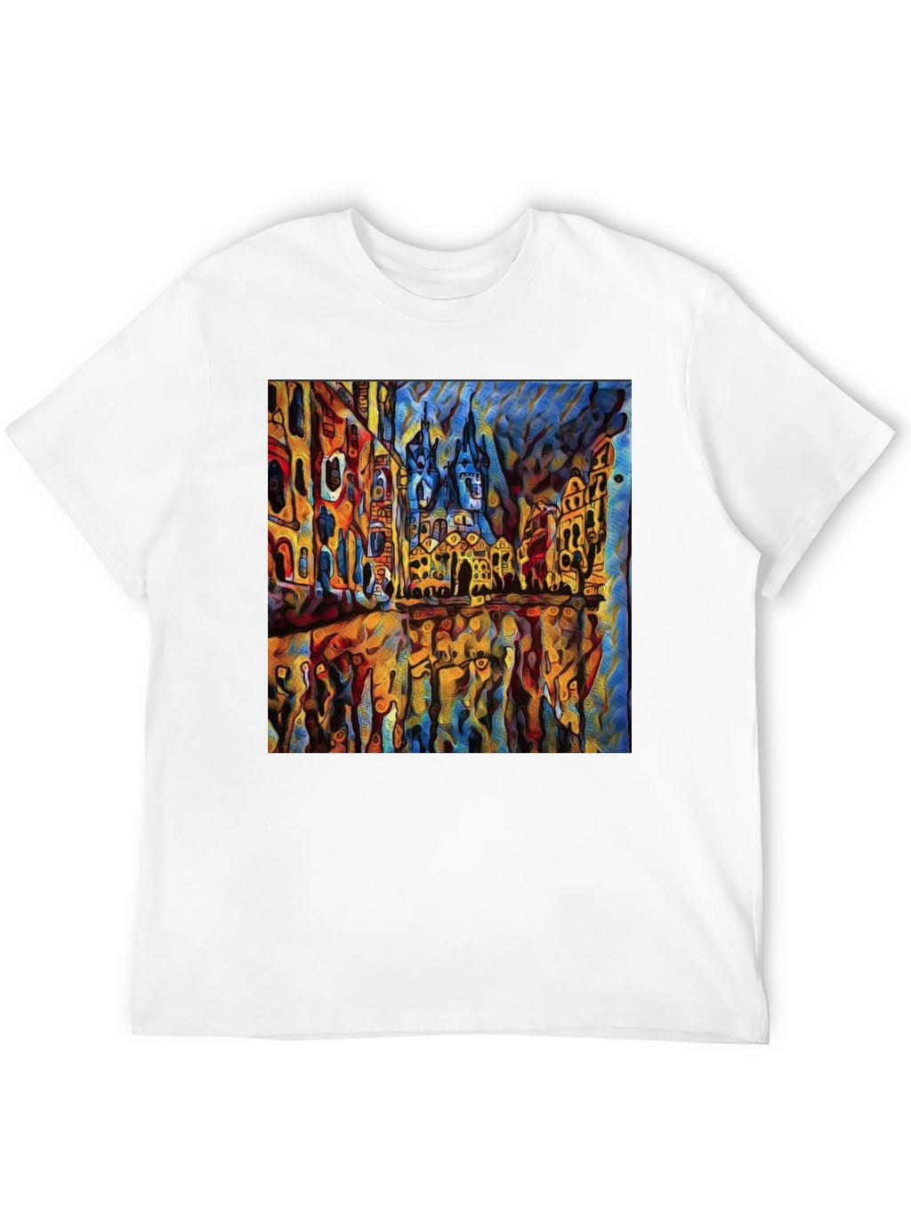Abstract Cityscape Graphic T-Shirt