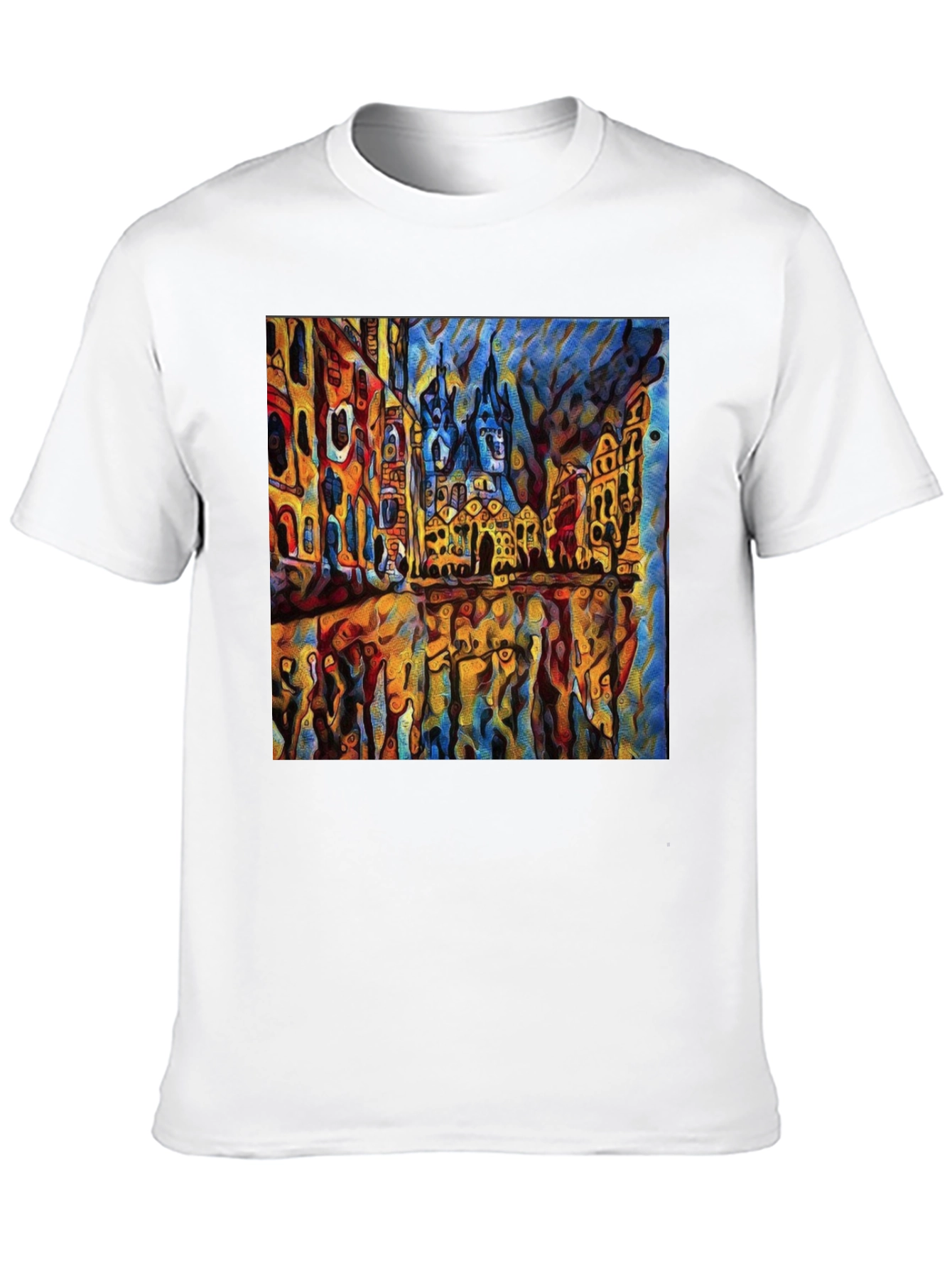 Abstract Cityscape Graphic T-Shirt