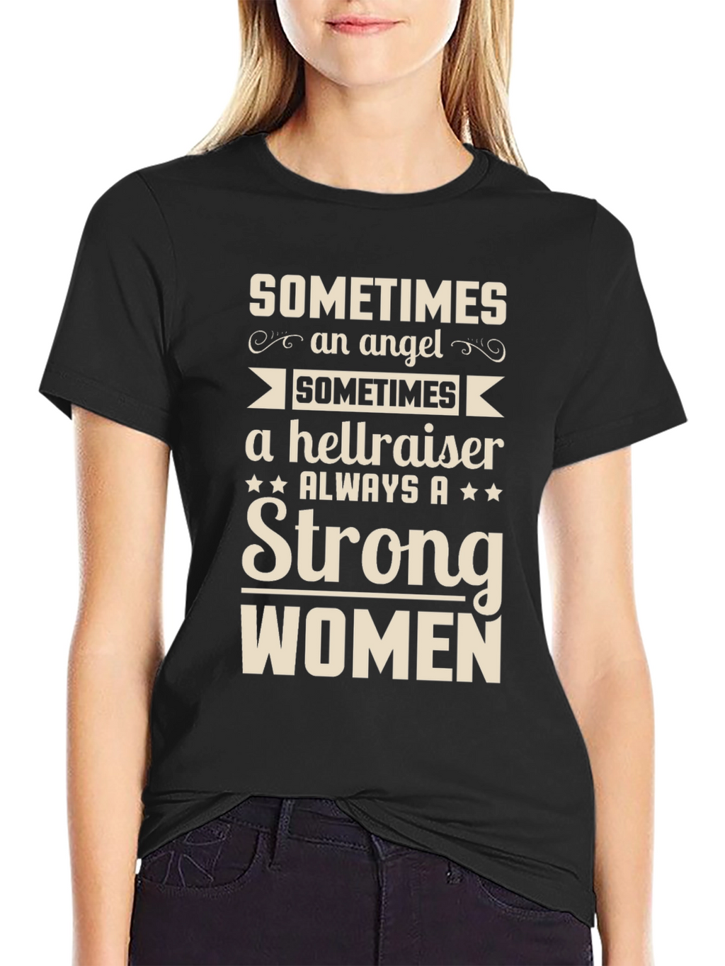 Strong Women T-Shirt - Angel Hellraiser Always Strong