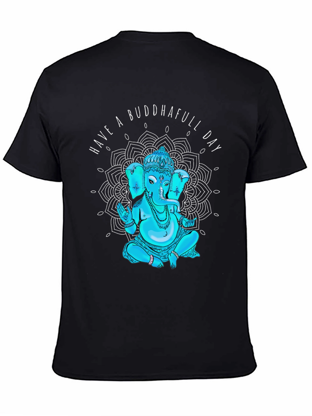 Buddhafull Day Black T-Shirt Graphic Tee