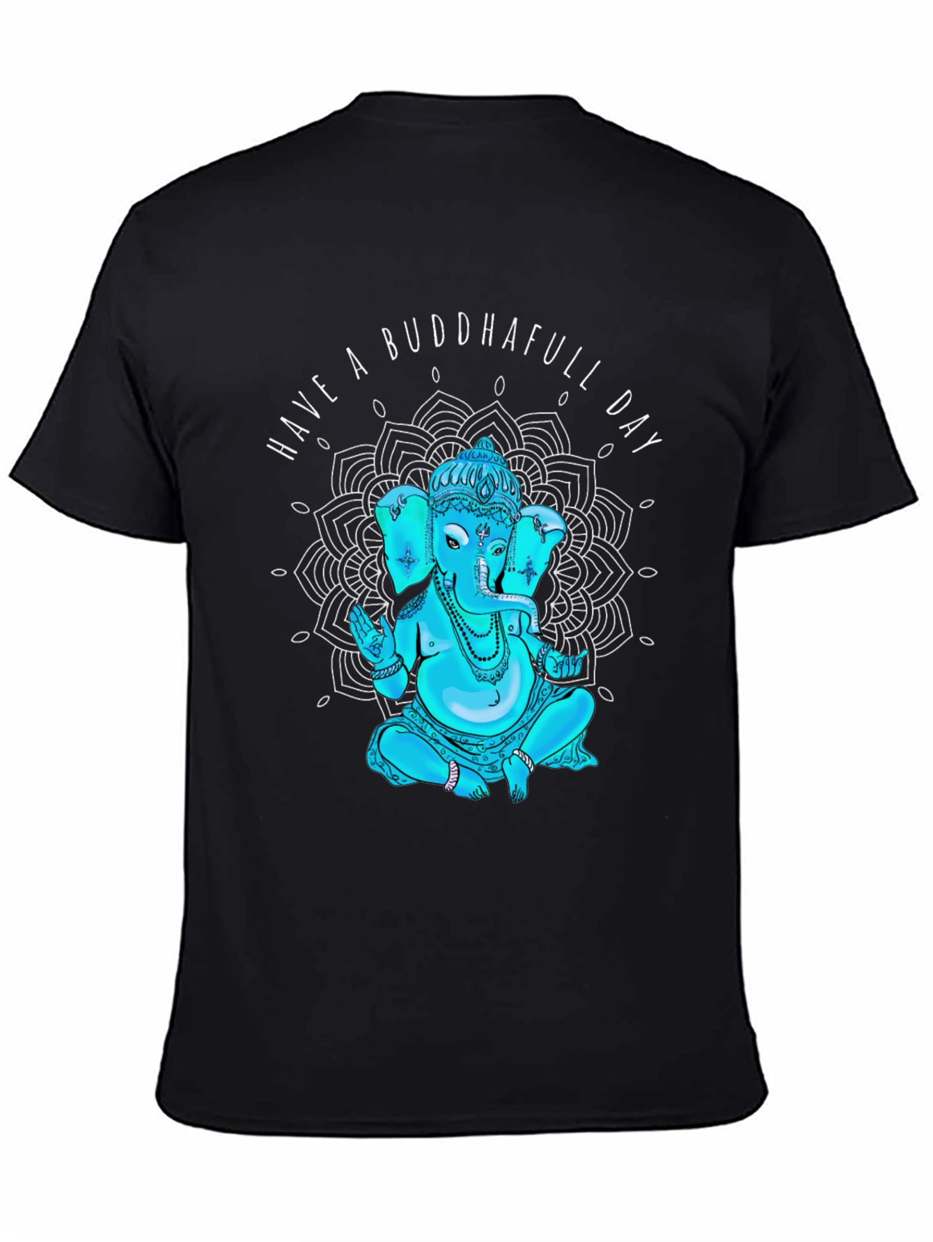Buddhafull Day Black T-Shirt Graphic Tee