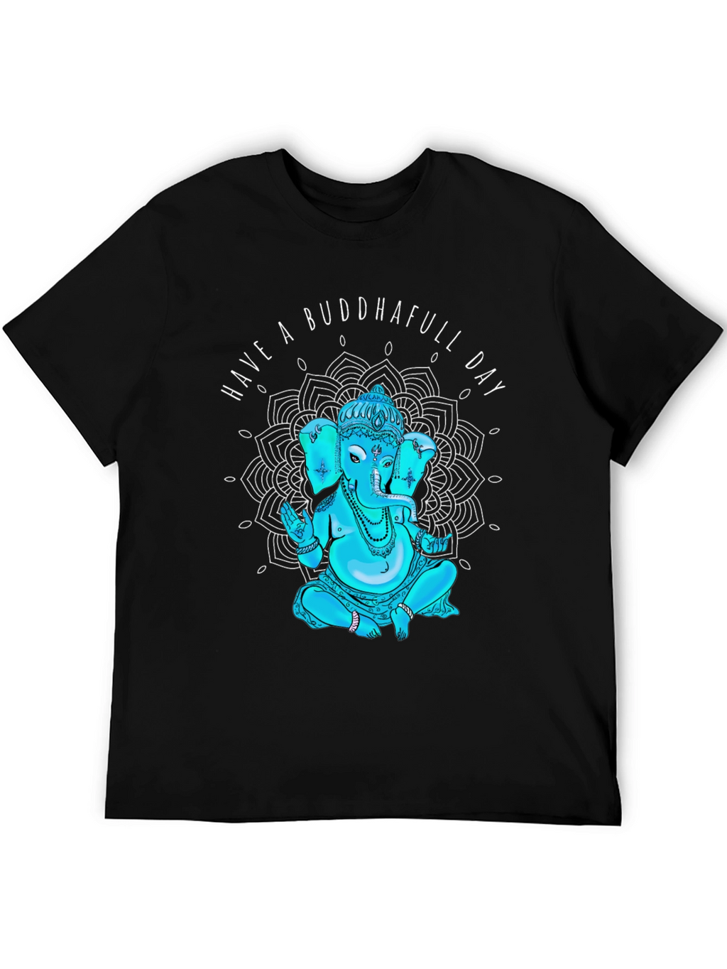 Buddhafull Day Black T-Shirt Graphic Tee