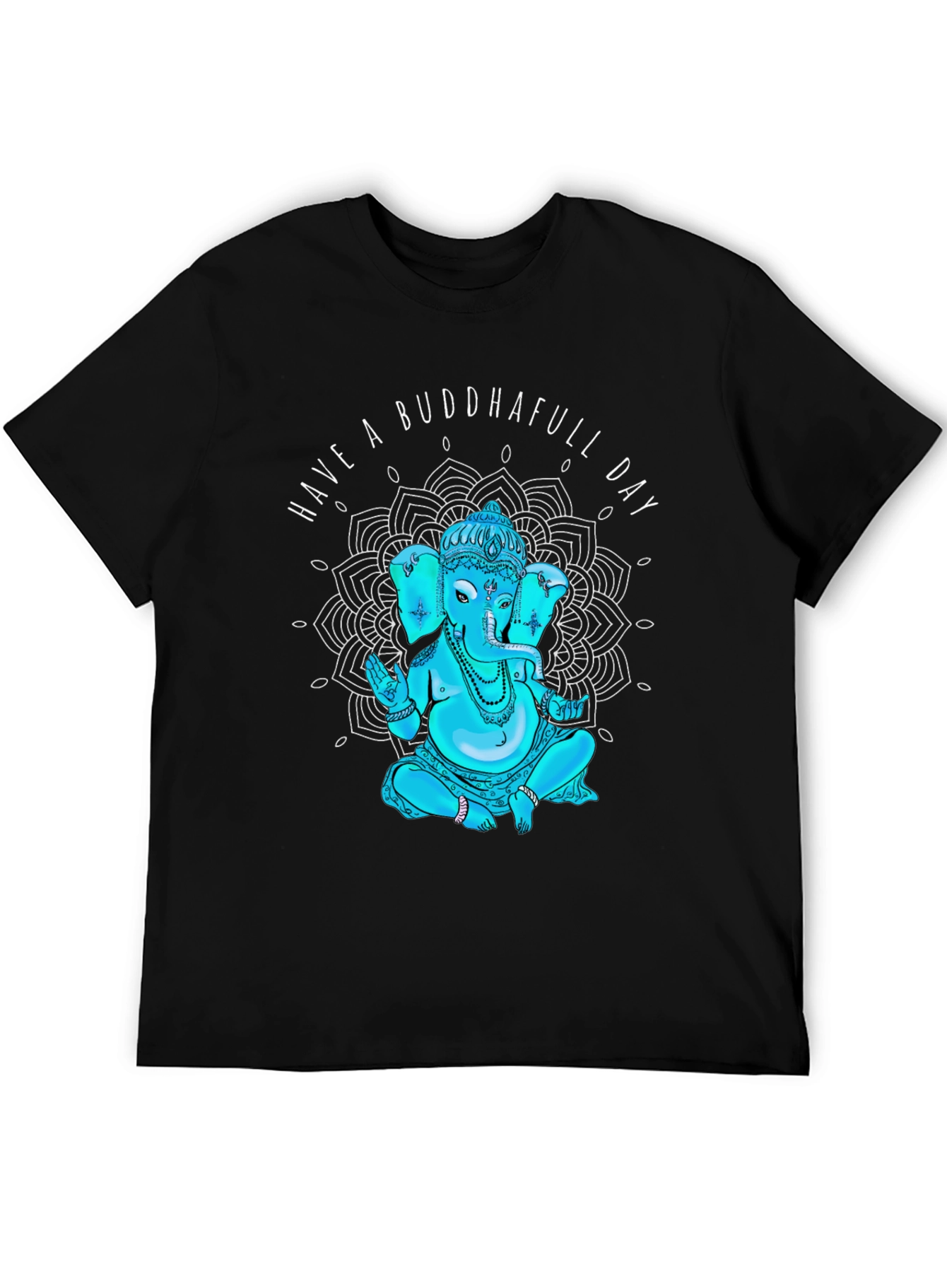 Buddhafull Day Black T-Shirt Graphic Tee