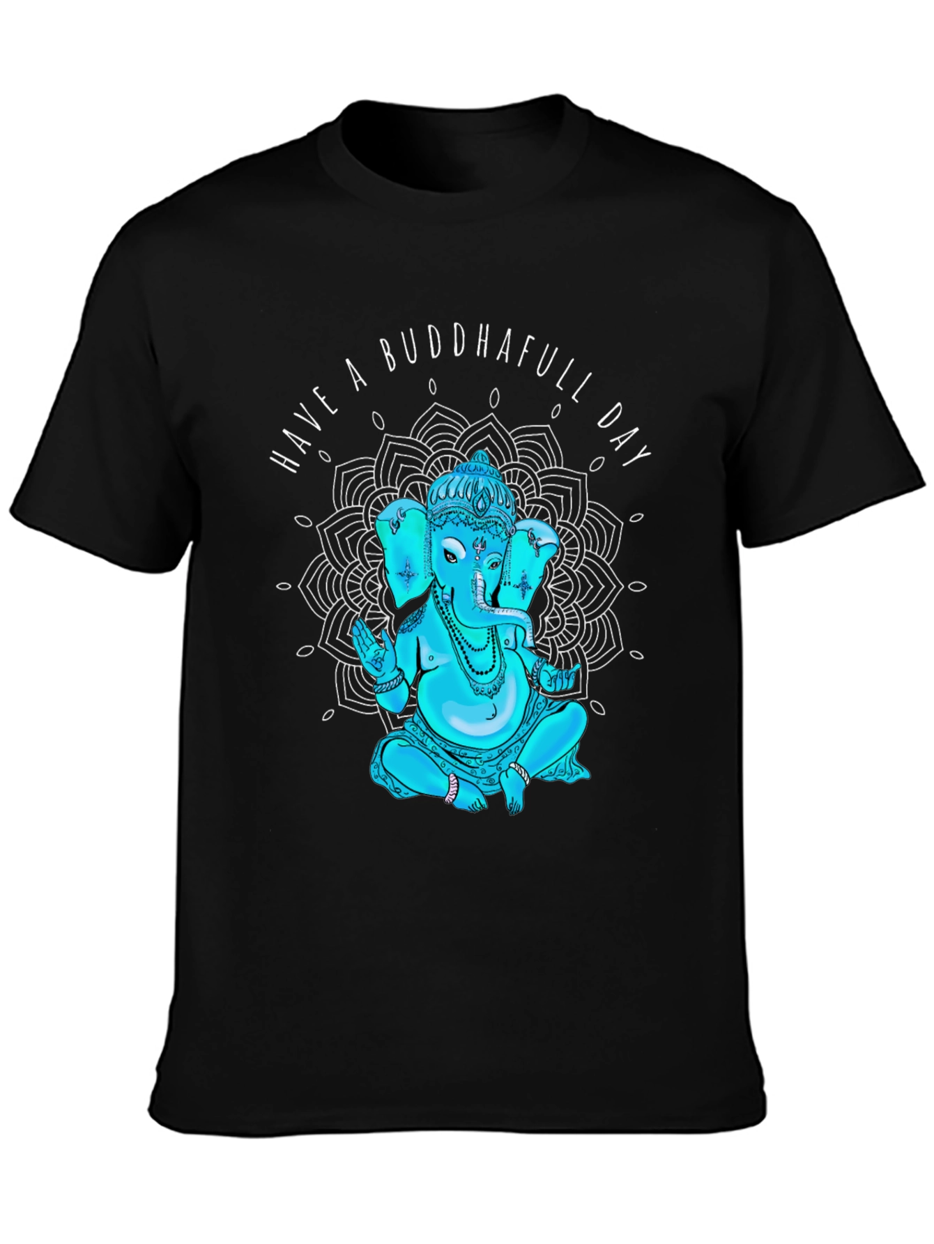 Buddhafull Day Black T-Shirt Graphic Tee