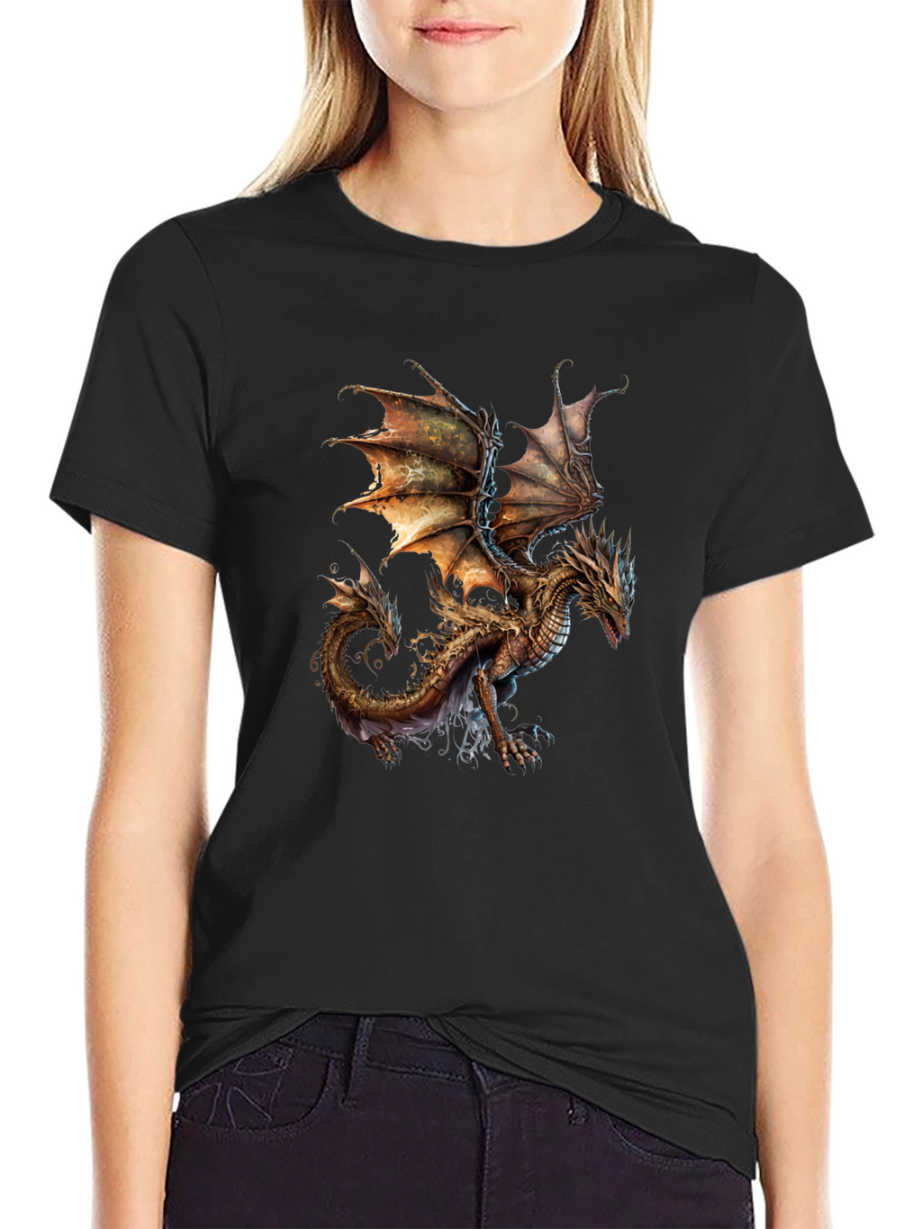 Dragon Graphic T-Shirt - Fantasy Art Tee