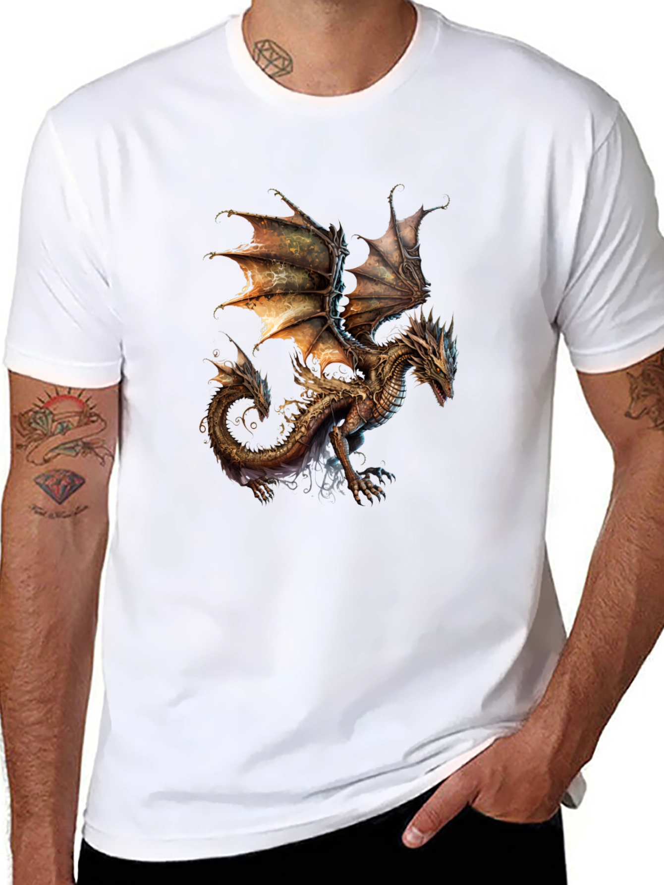Dragon Graphic T-Shirt - Fantasy Art Tee