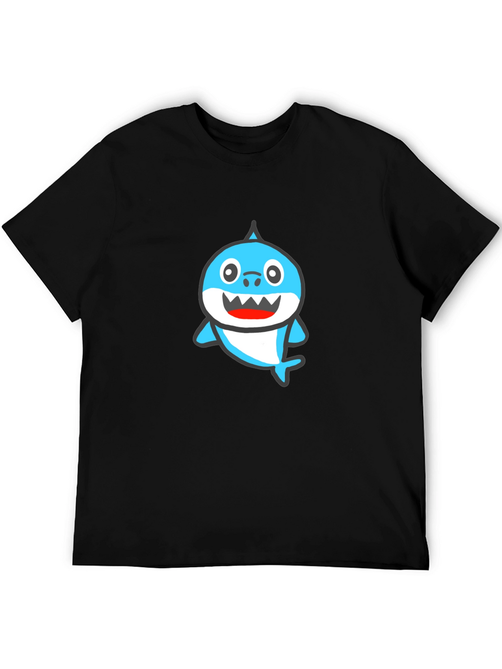 Baby Shark Graphic Tee - Black Cotton Shirt