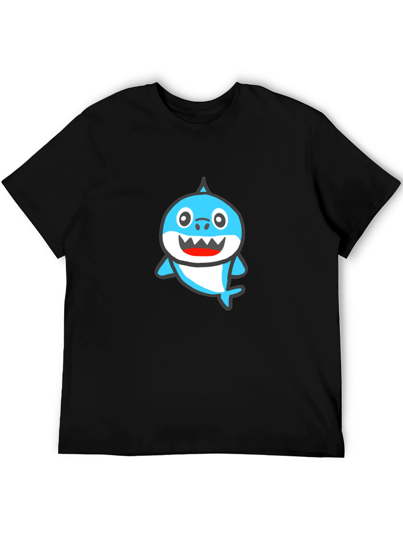 Baby Shark Graphic Tee - Black Cotton Shirt