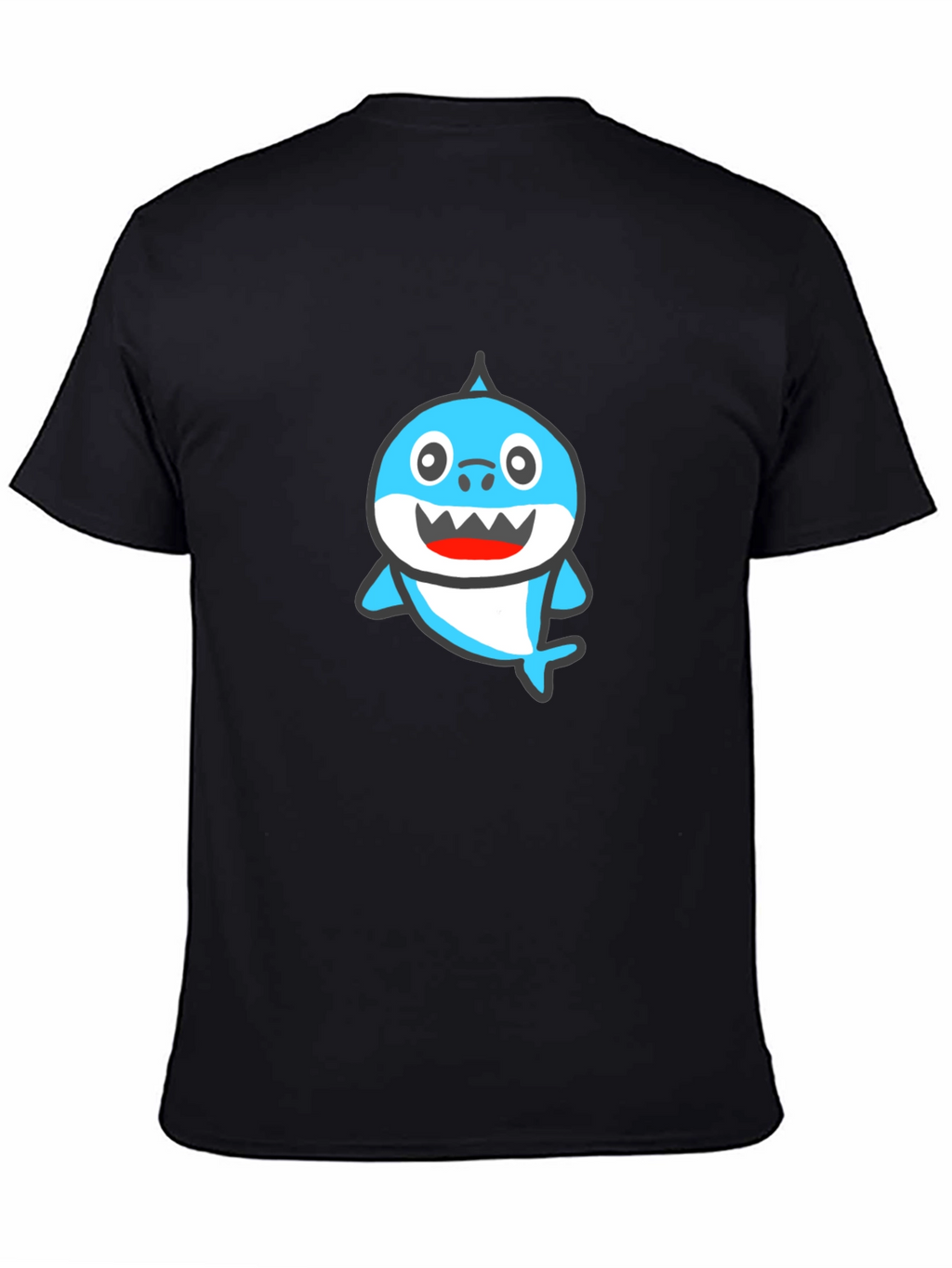 Baby Shark Graphic Tee - Black Cotton Shirt