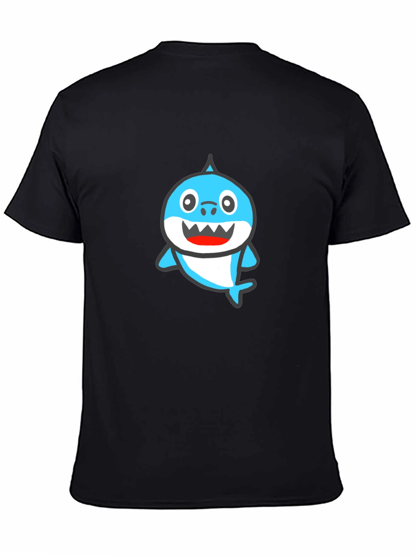 Baby Shark Graphic Tee - Black Cotton Shirt