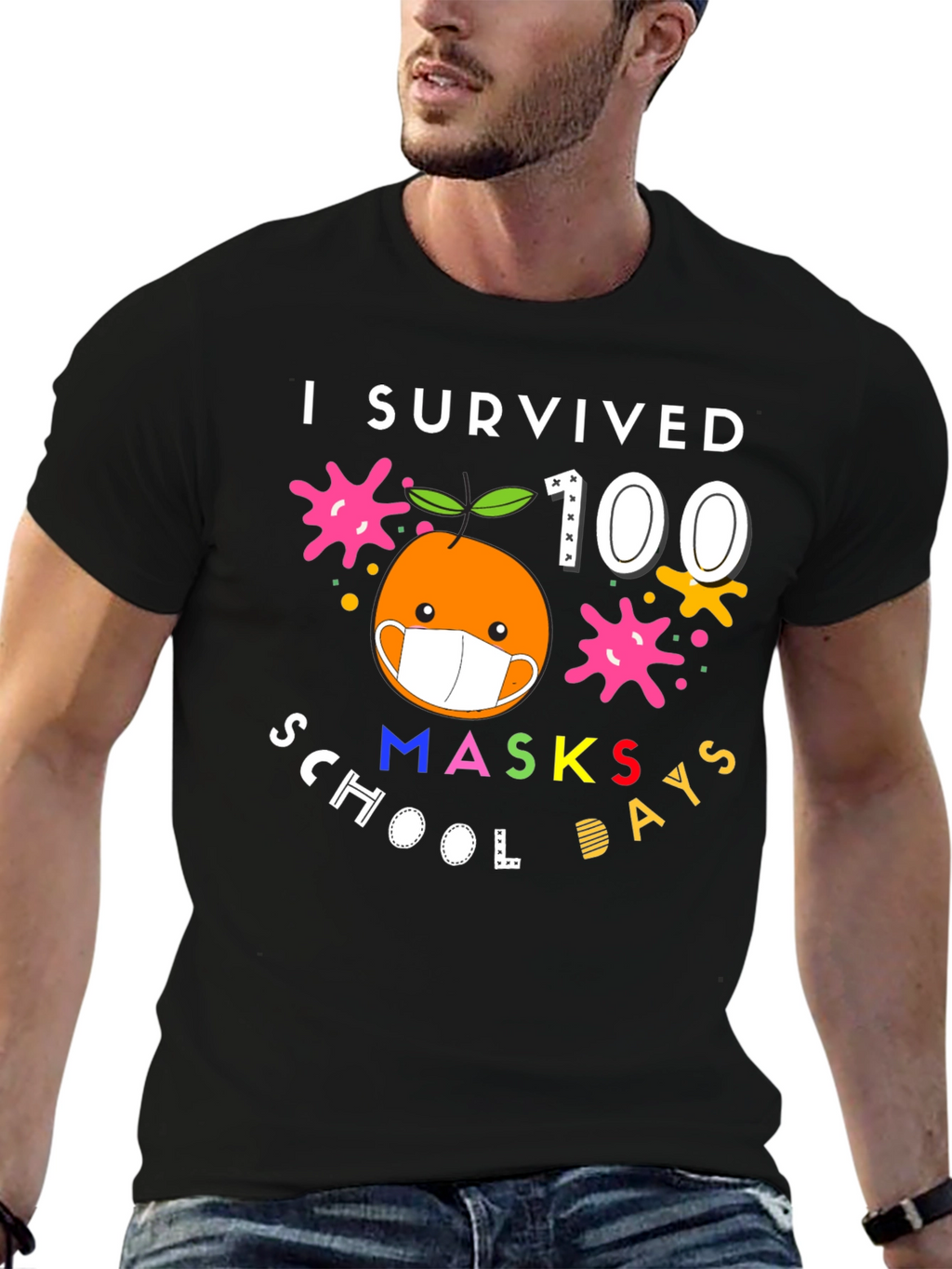 I Survived 100 Masks School Days T-Shirt