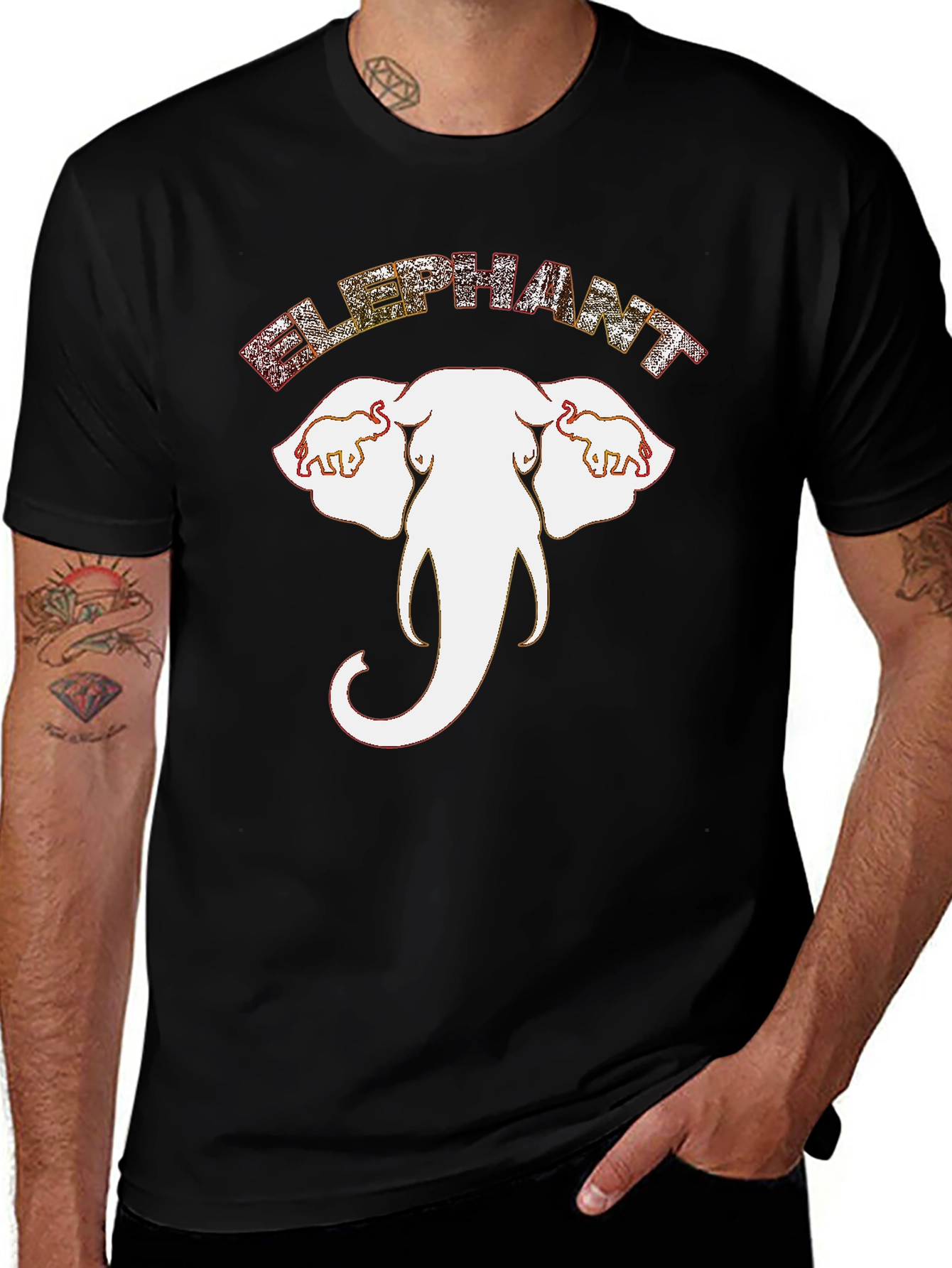 Elephant Graphic Tee - Unique Animal Design