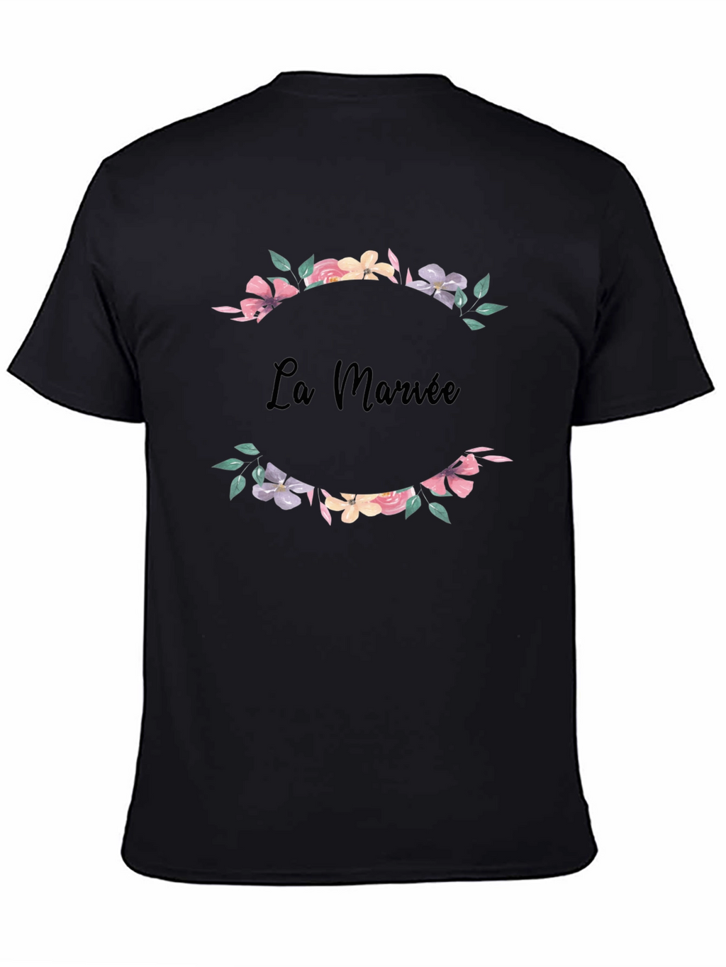 La Mariée Floral Wreath Bridal T-Shirt
