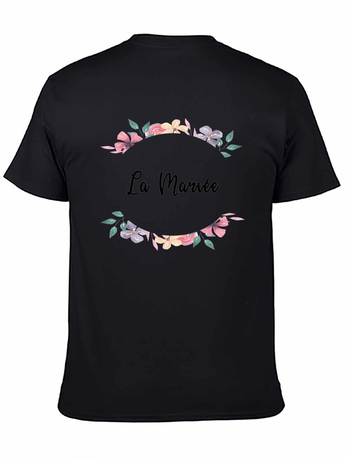 La Mariée Floral Wreath Bridal T-Shirt