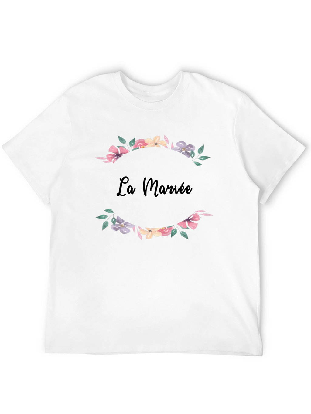 La Mariée Floral Wreath Bridal T-Shirt
