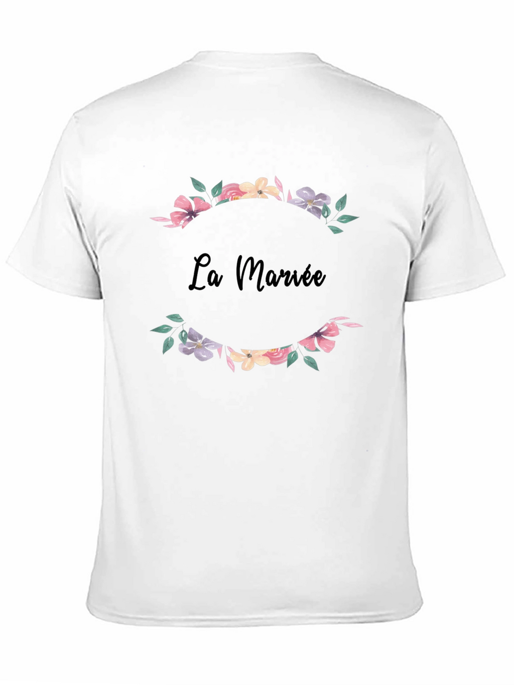 La Mariée Floral Wreath Bridal T-Shirt
